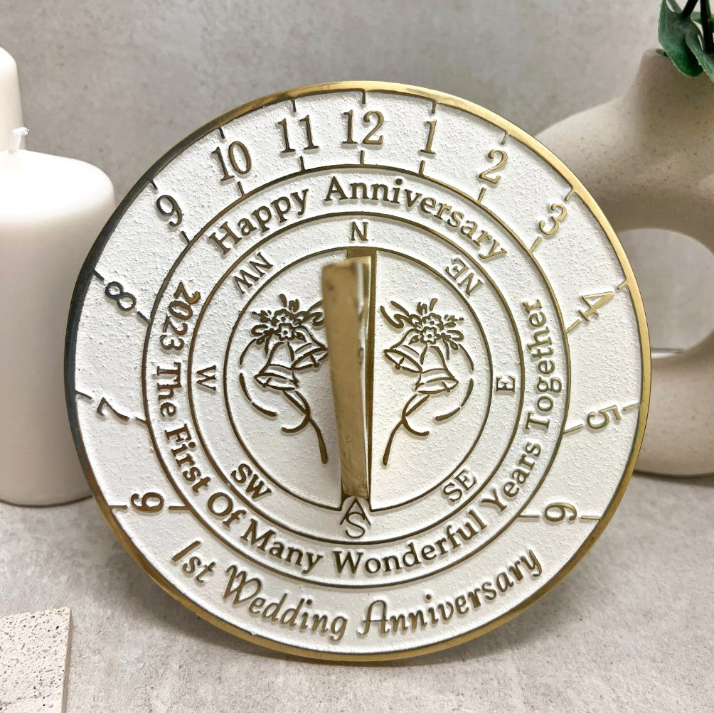1st Wedding Anniversary Sundial Gift