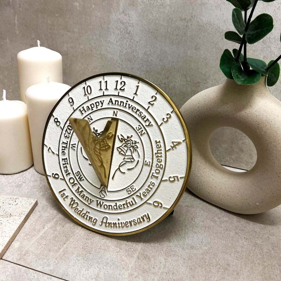 1st Wedding Anniversary Sundial Gift