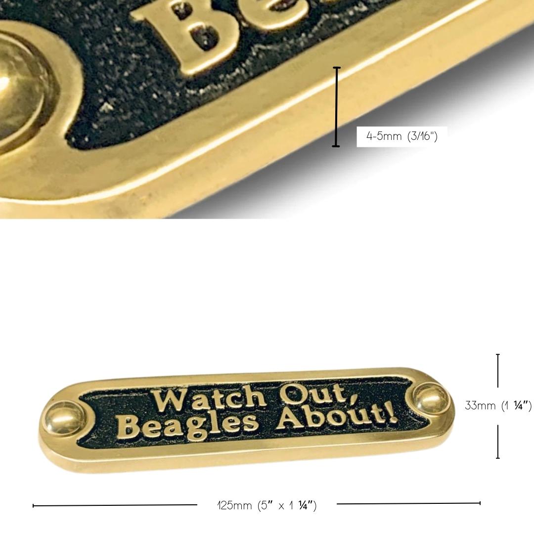 'Beagles About' Traditional Door Sign