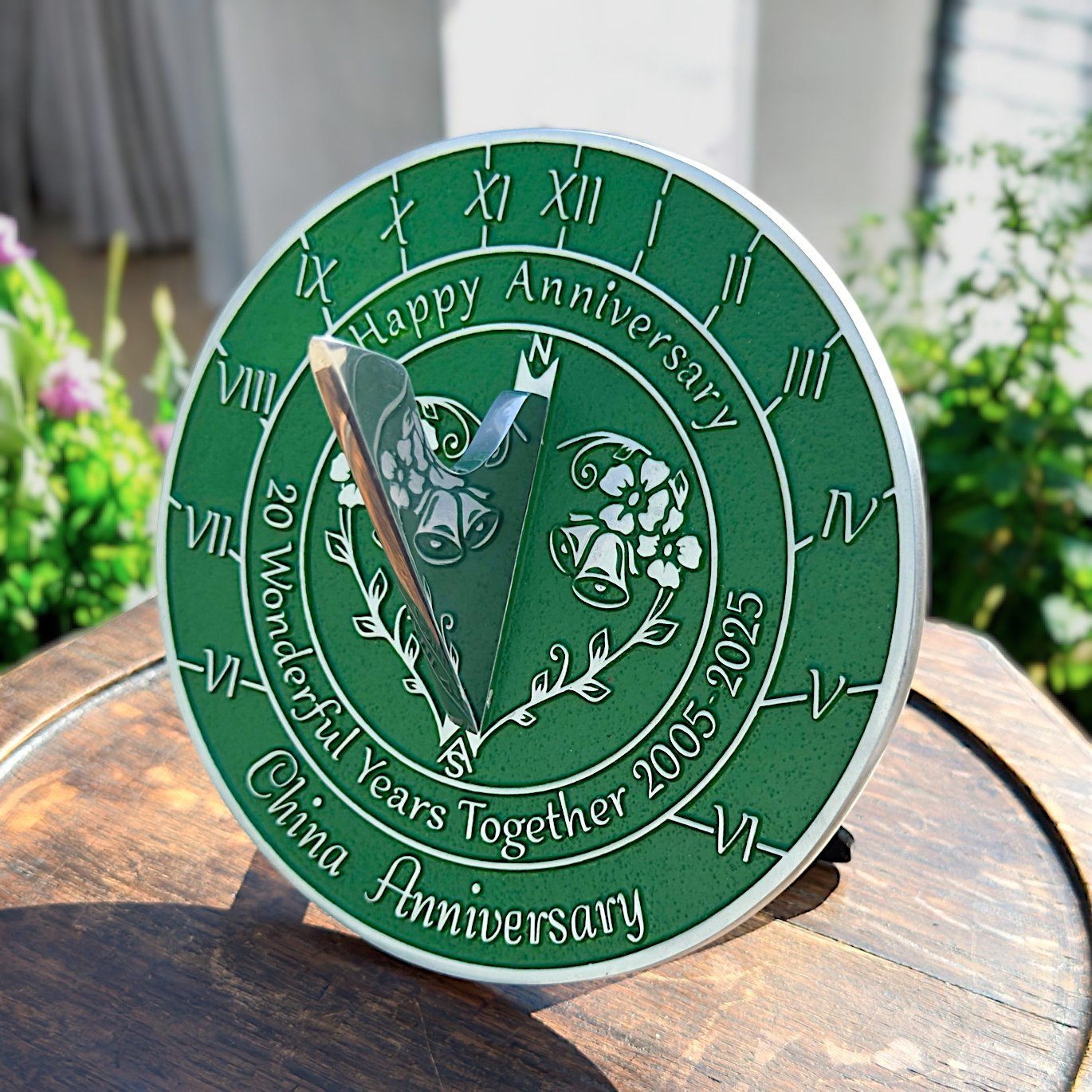 China 20th Wedding Anniversary Sundial- Wedding Anniversary Gift