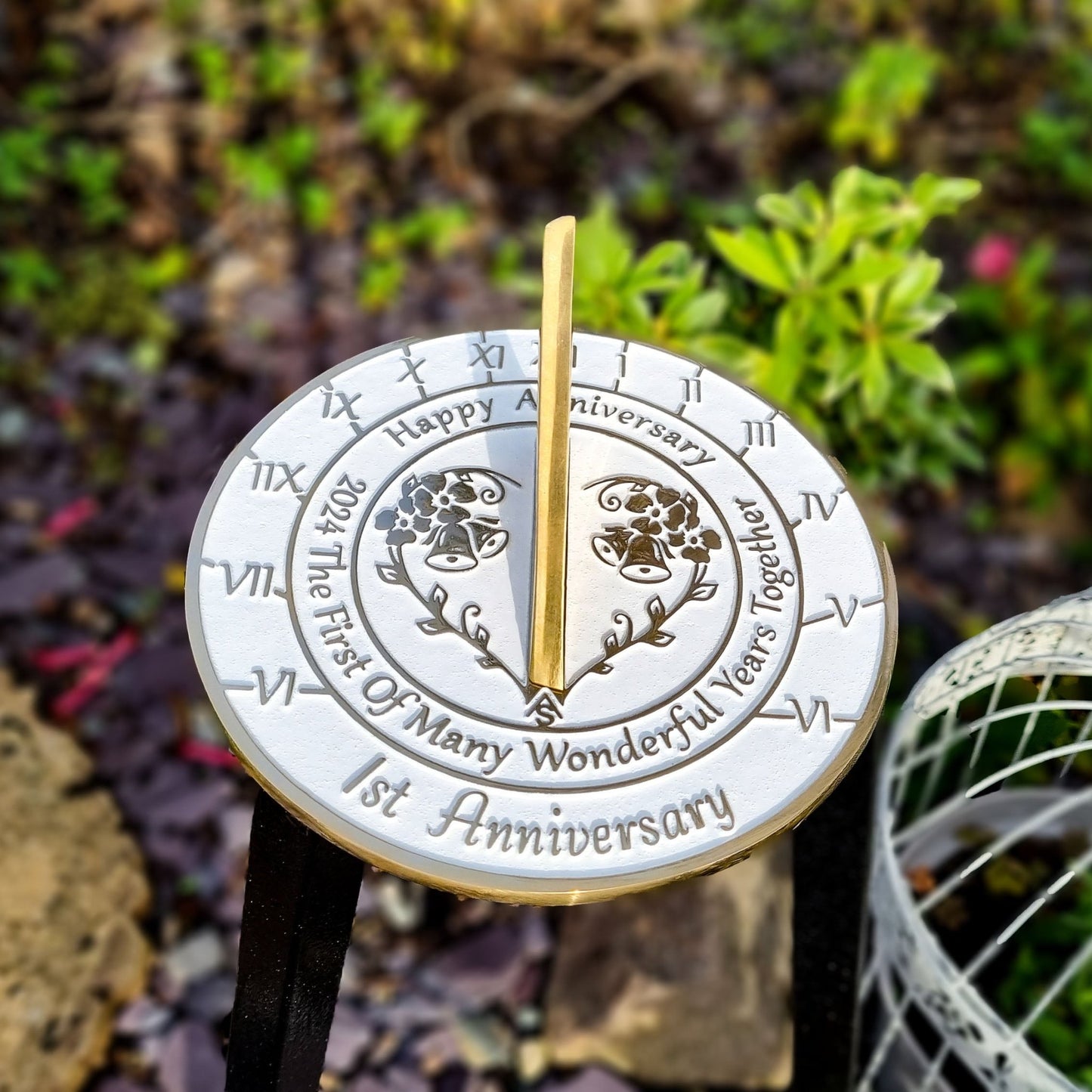 1st Wedding Anniversary Sundial Gift - The Metal Foundry