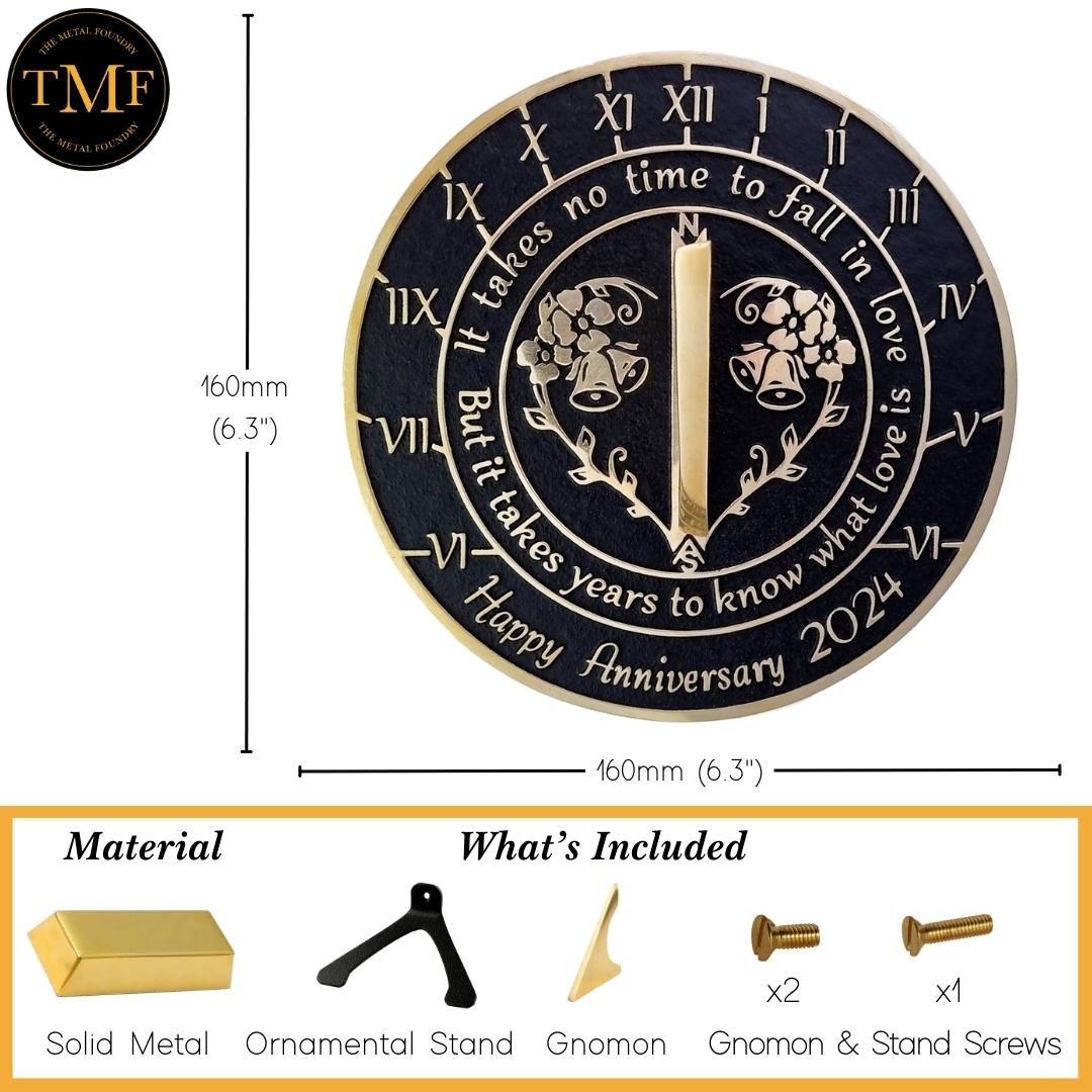 Anniversary Sundial Gift ‘What Love Is’ - The Metal Foundry