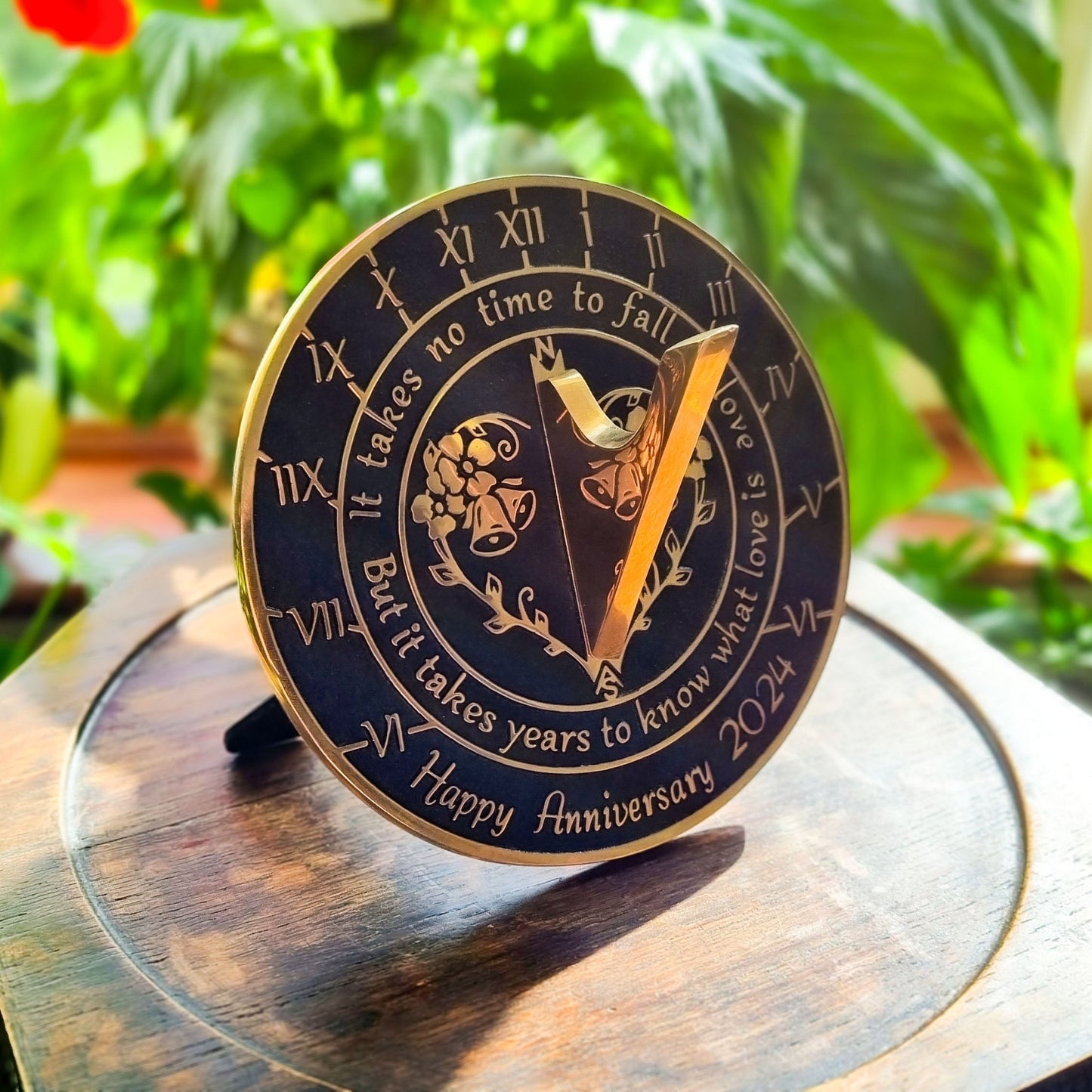 Anniversary Sundial Gift ‘What Love Is’ - The Metal Foundry