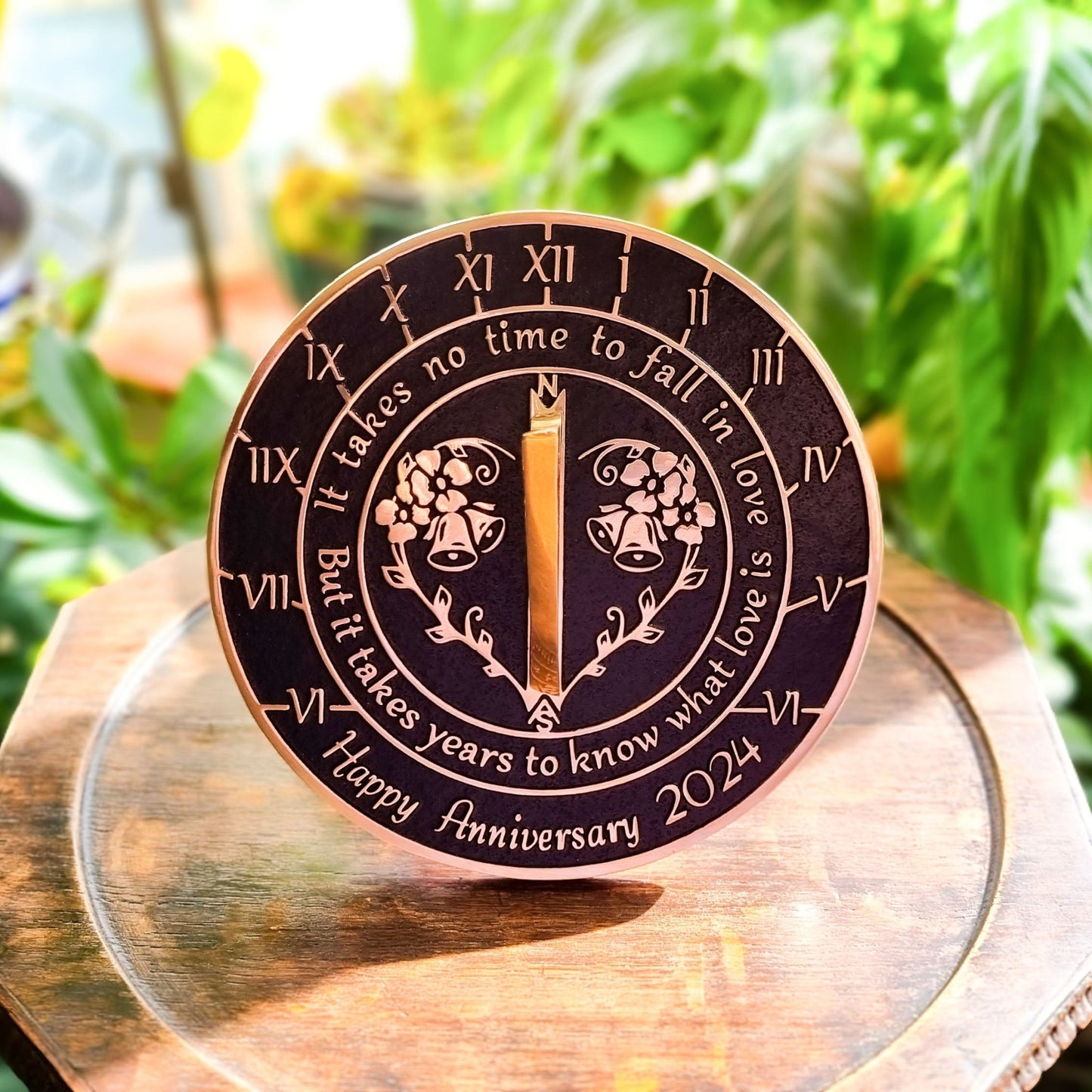 Anniversary Sundial Gift ‘What Love Is’ - The Metal Foundry