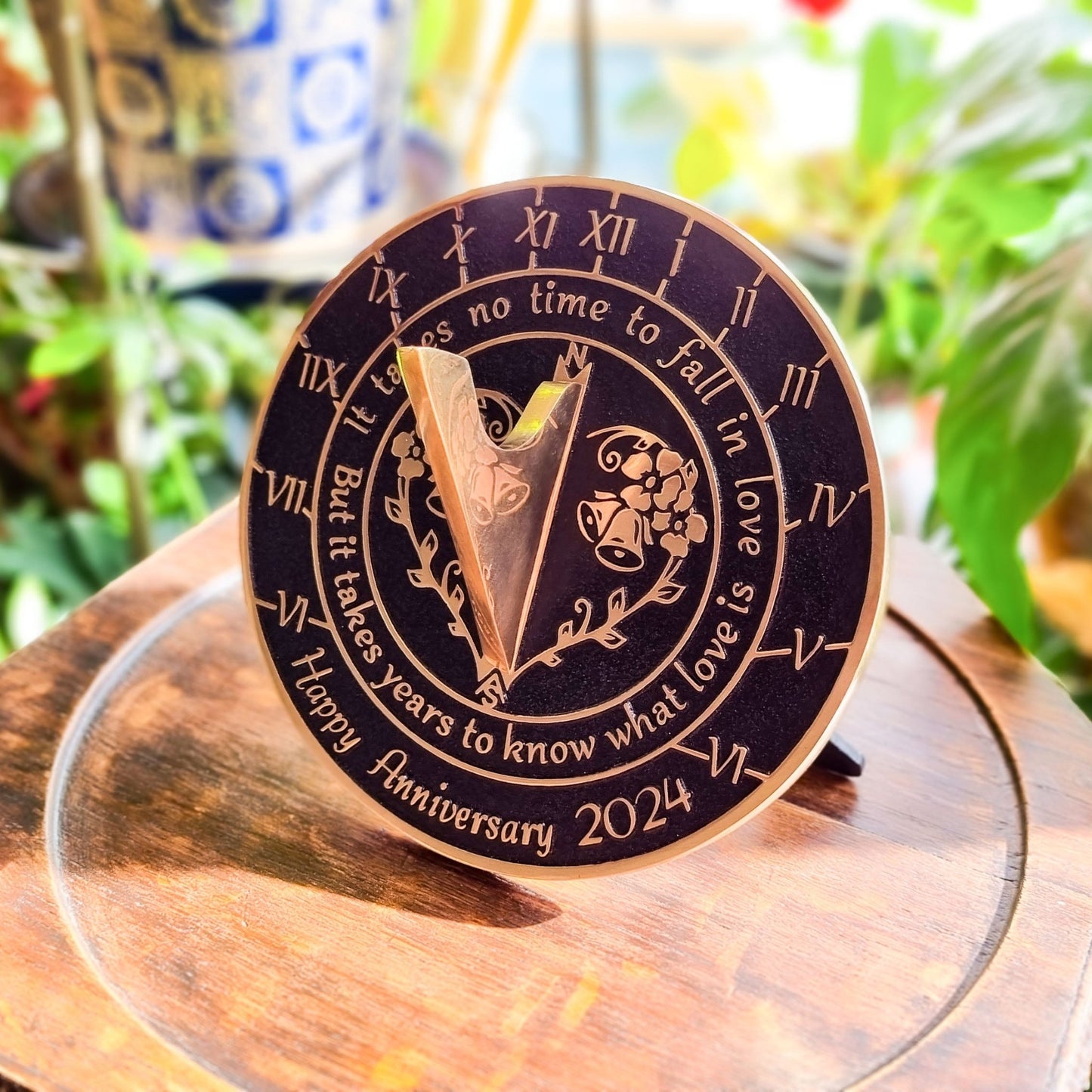Anniversary Sundial Gift ‘What Love Is’ - The Metal Foundry