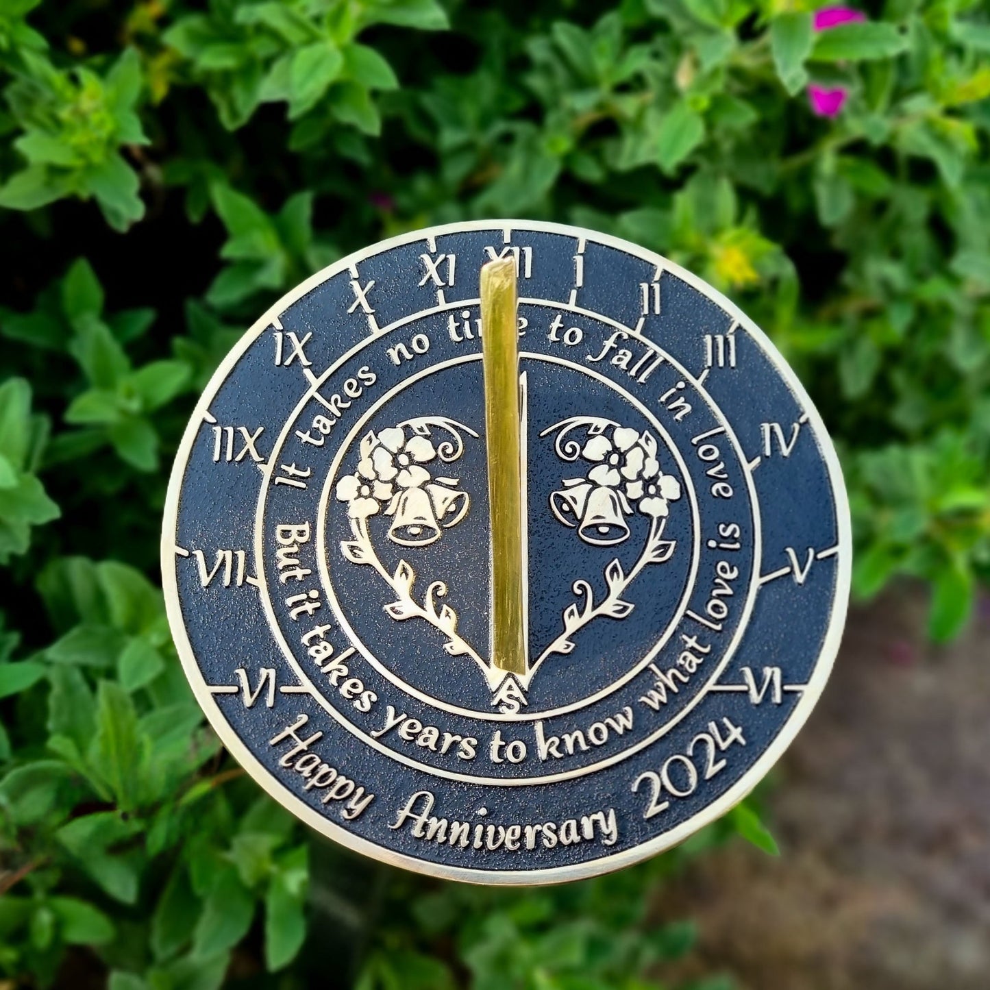 Anniversary Sundial Gift ‘What Love Is’ - The Metal Foundry