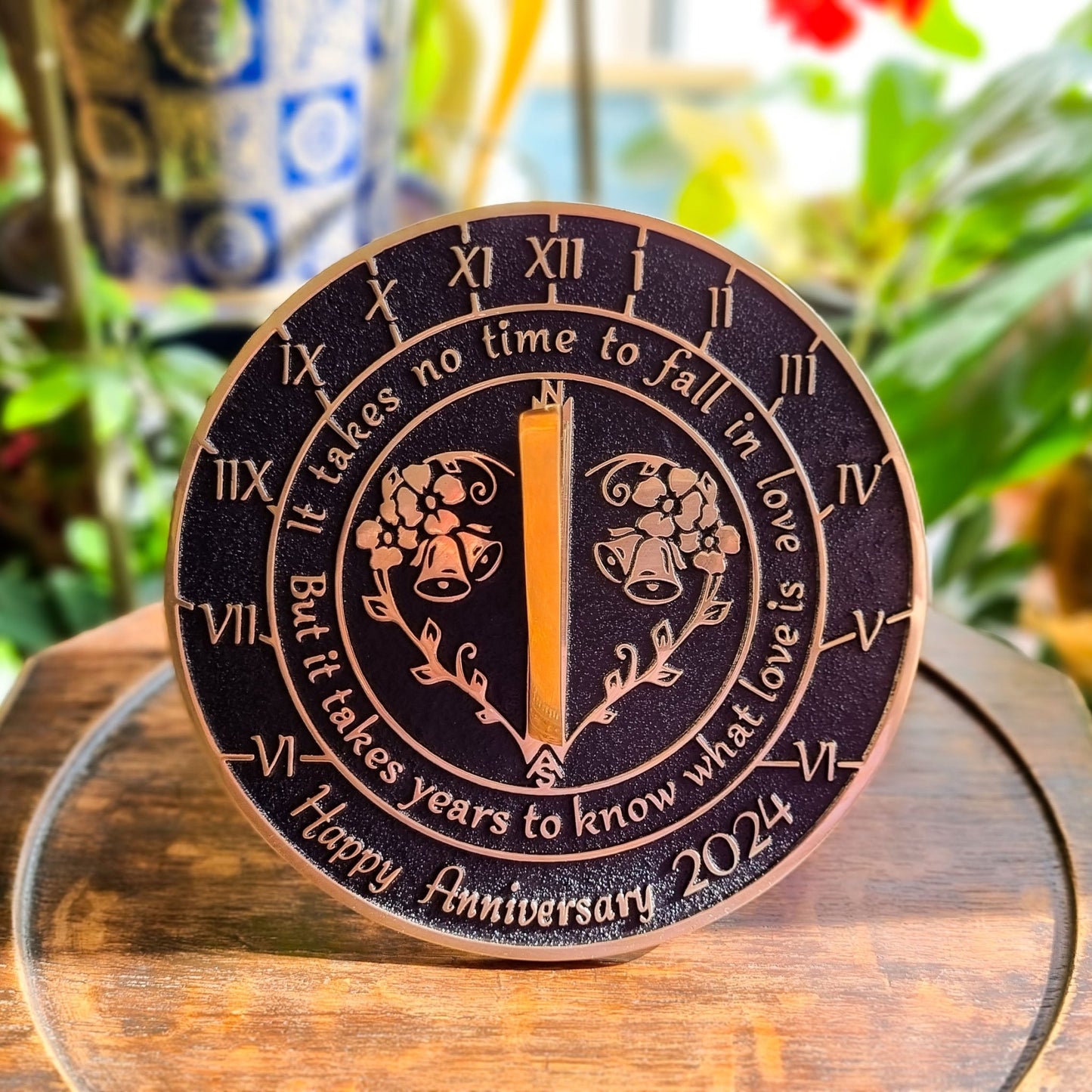 Anniversary Sundial Gift ‘What Love Is’ - The Metal Foundry
