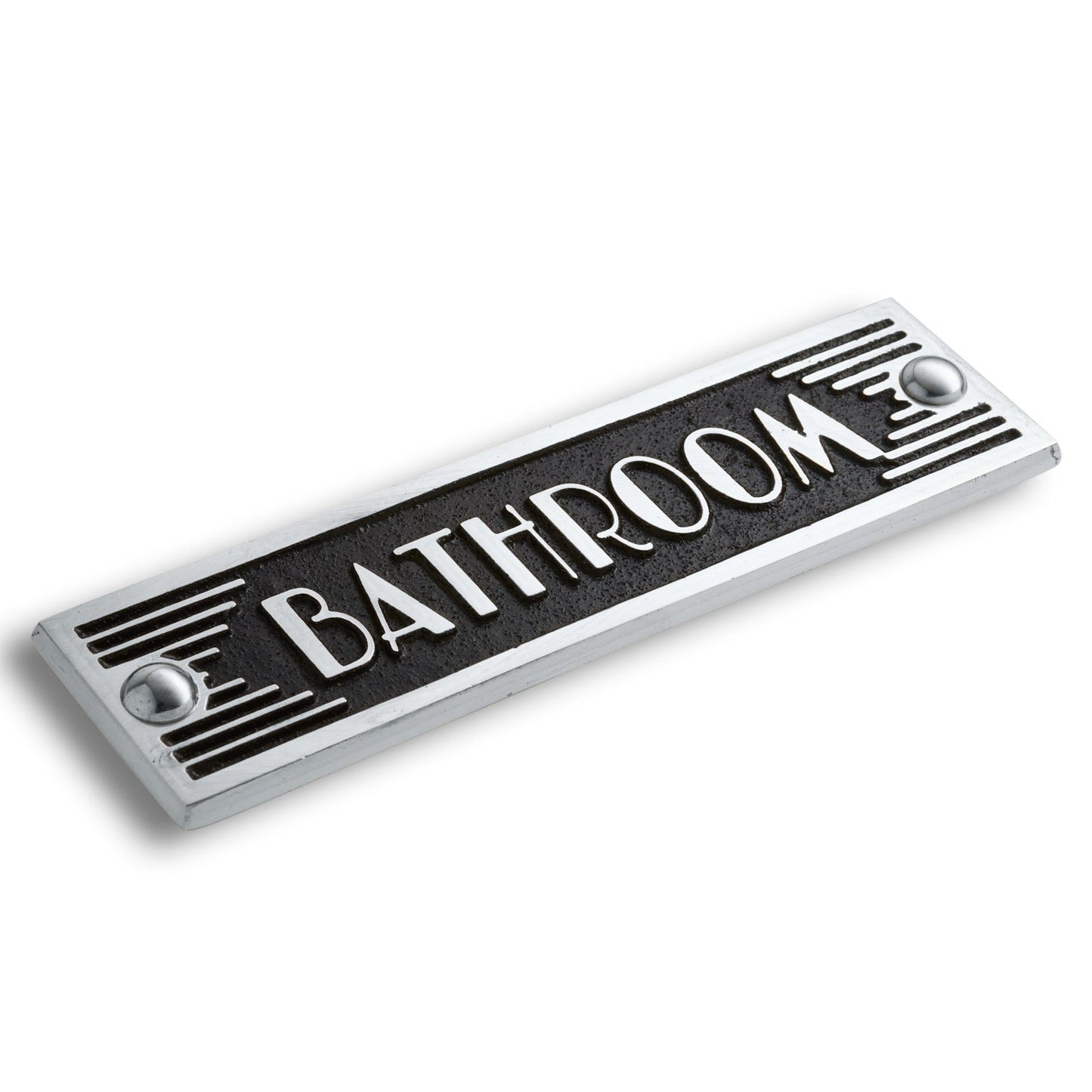 Art Deco 'Bathroom' Sign - The Metal Foundry
