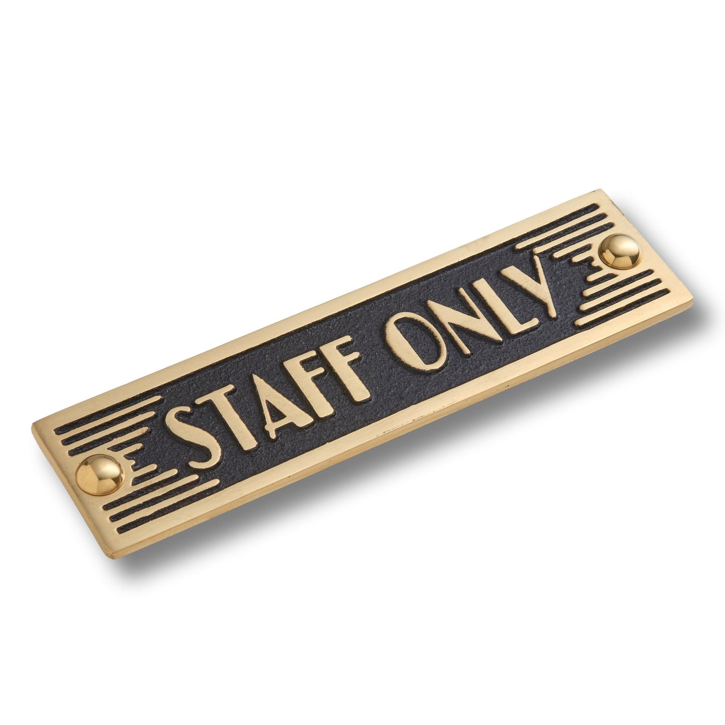 Art Deco 'Staff Only' Sign - The Metal Foundry