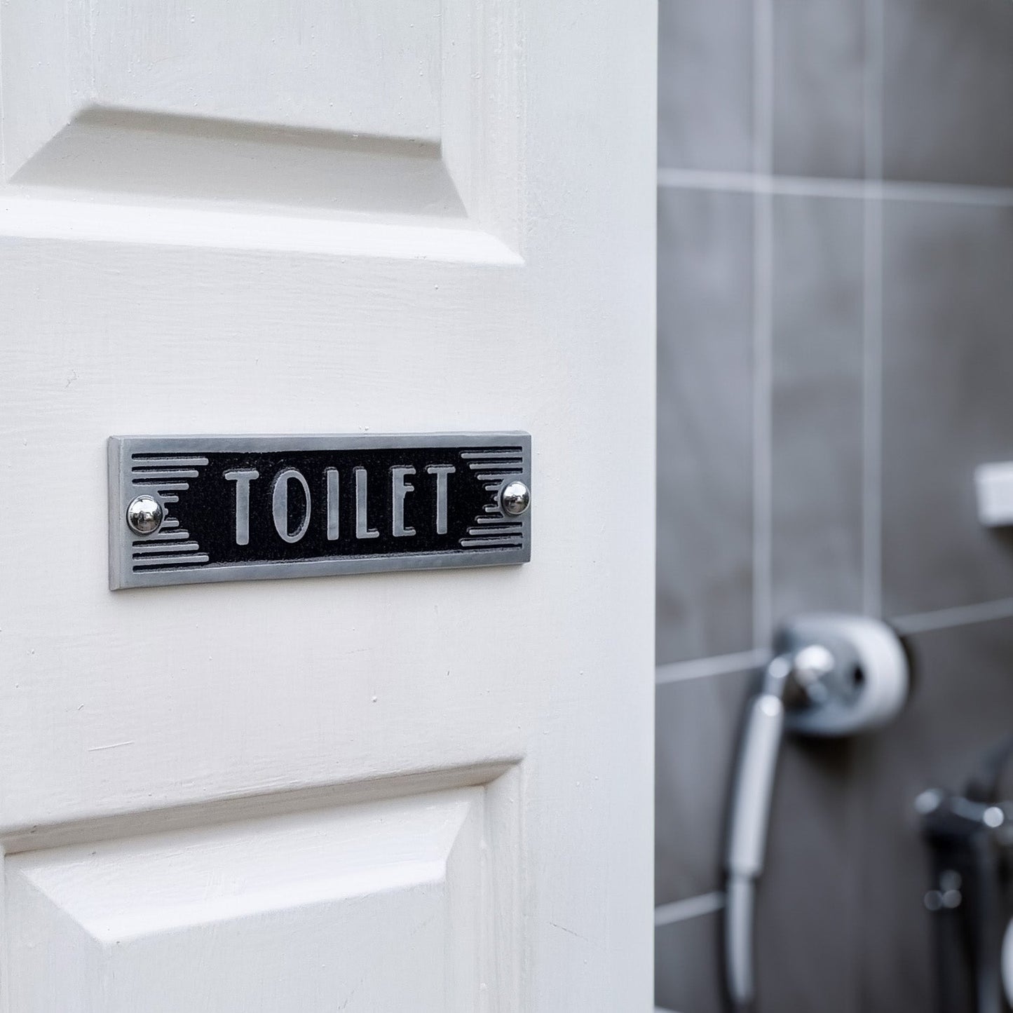 Art Deco 'Toilet' Sign - The Metal Foundry