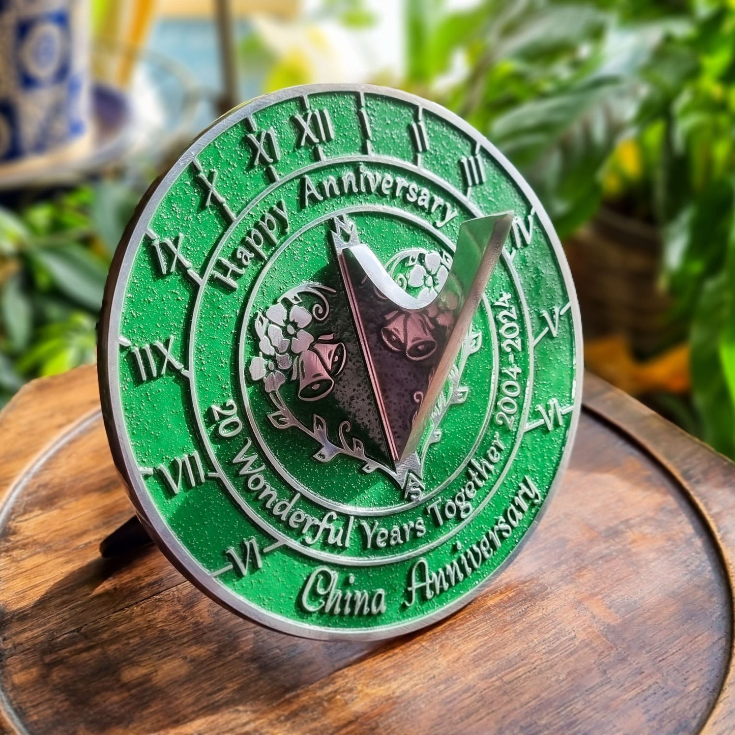 China 20th Anniversary Sundial Gift - The Metal Foundry