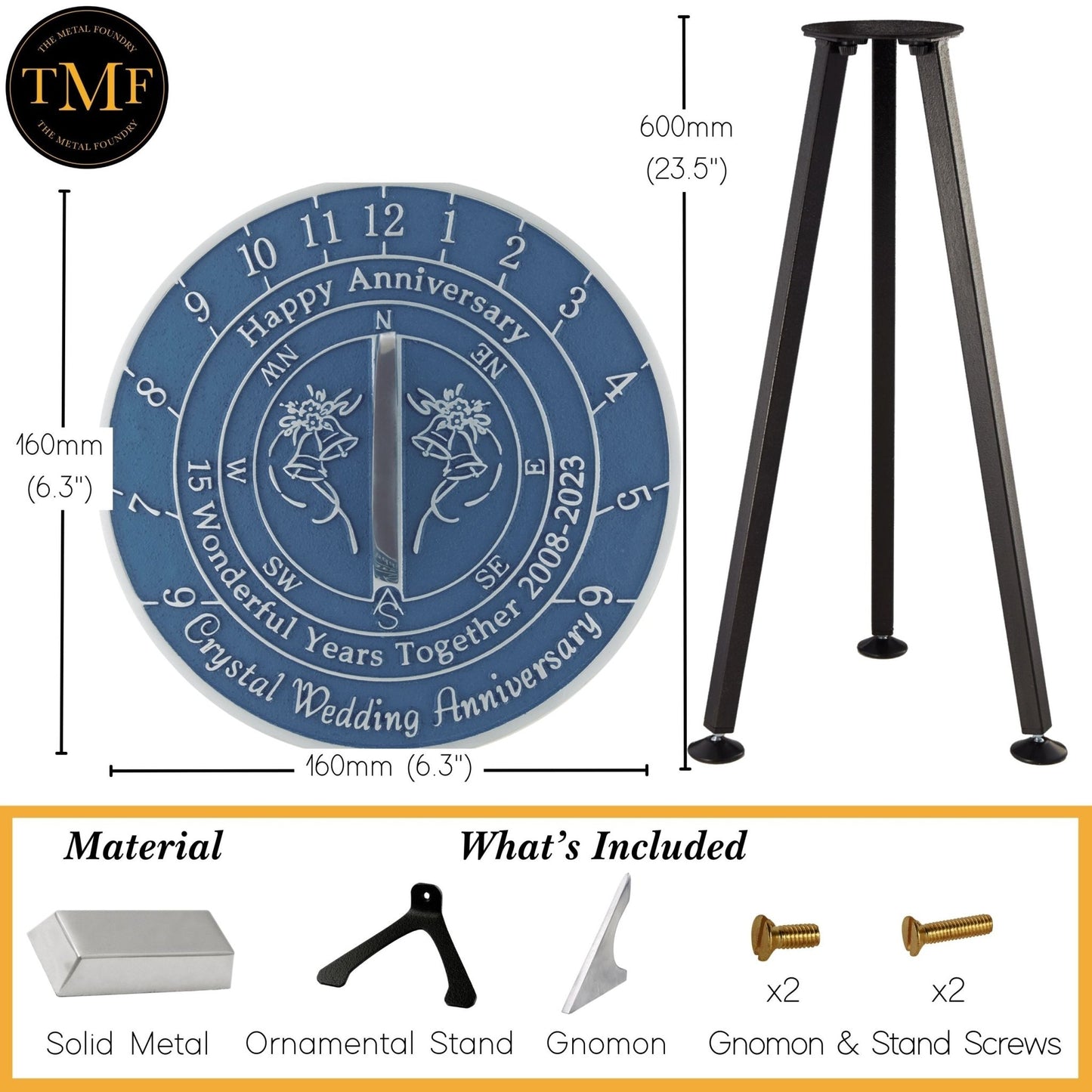 Crystal 15th Anniversary Sundial® 2023 Edition - The Metal Foundry