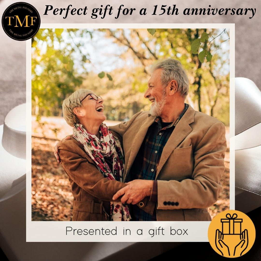 Crystal 15th Anniversary Sundial Gift - The Metal Foundry