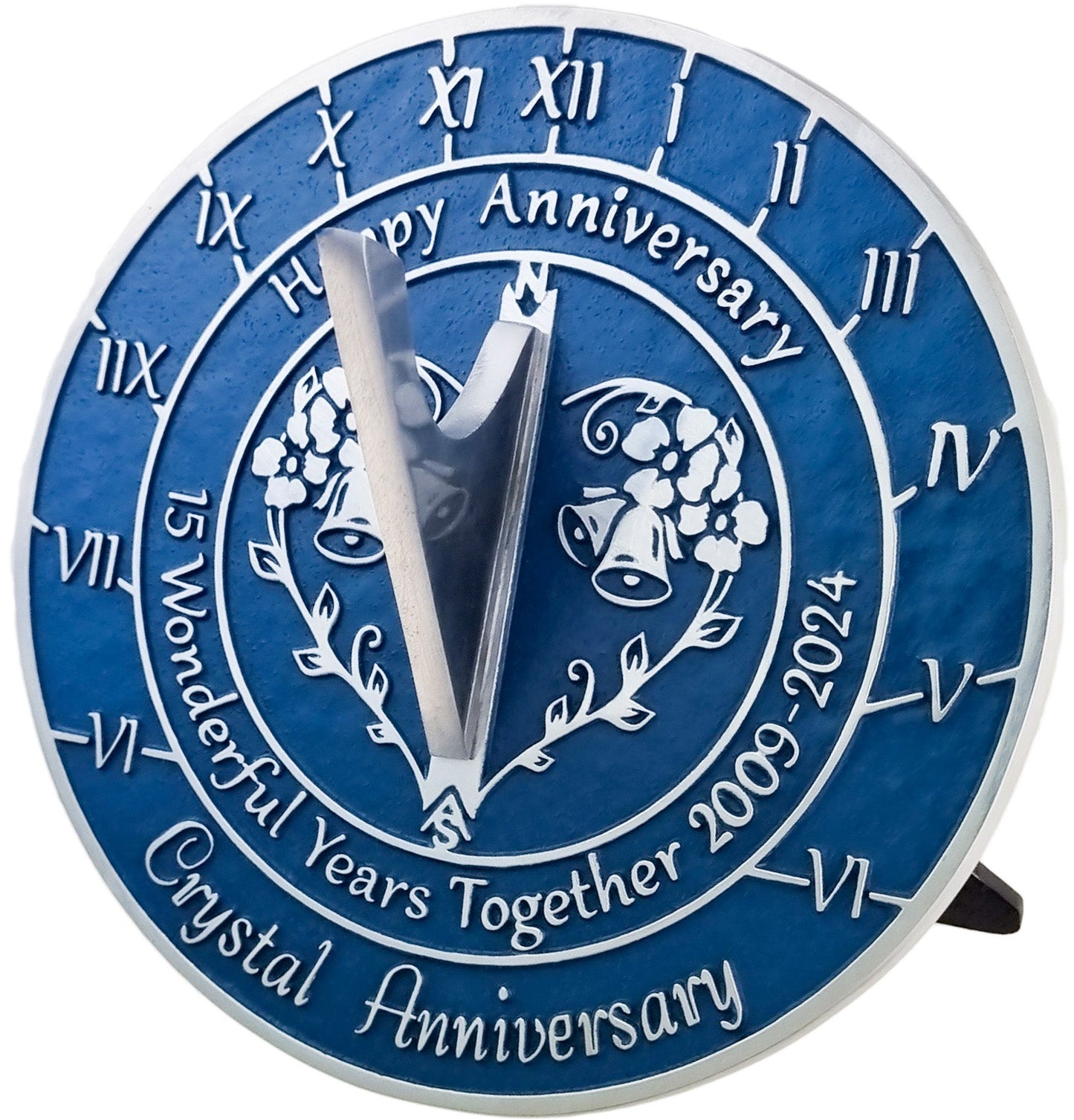 Crystal 15th Anniversary Sundial Gift - The Metal Foundry