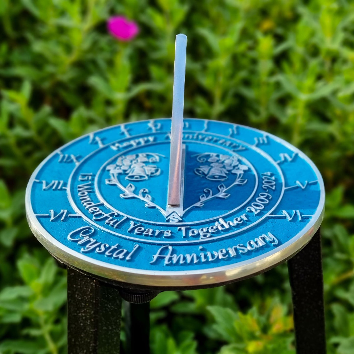 Crystal 15th Anniversary Sundial - The Metal Foundry