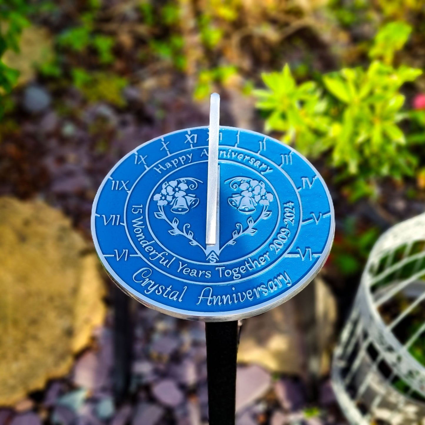 Crystal 15th Anniversary Sundial - The Metal Foundry