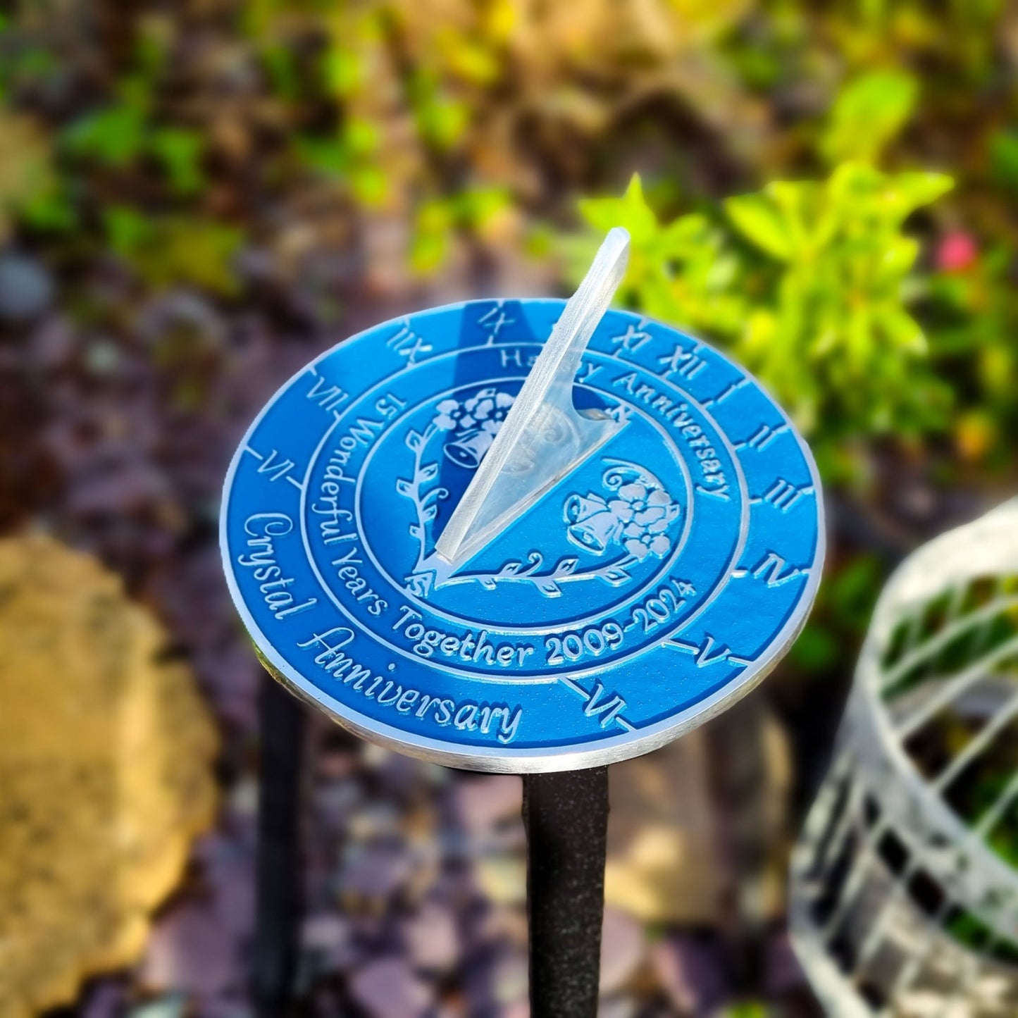 Crystal 15th Anniversary Sundial - The Metal Foundry