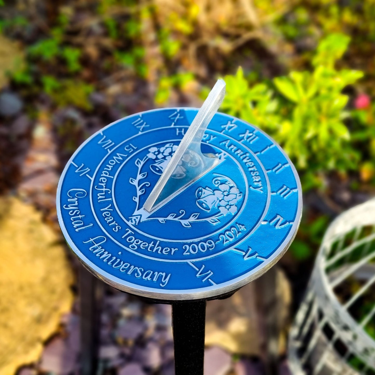 Crystal 15th Anniversary Sundial - The Metal Foundry