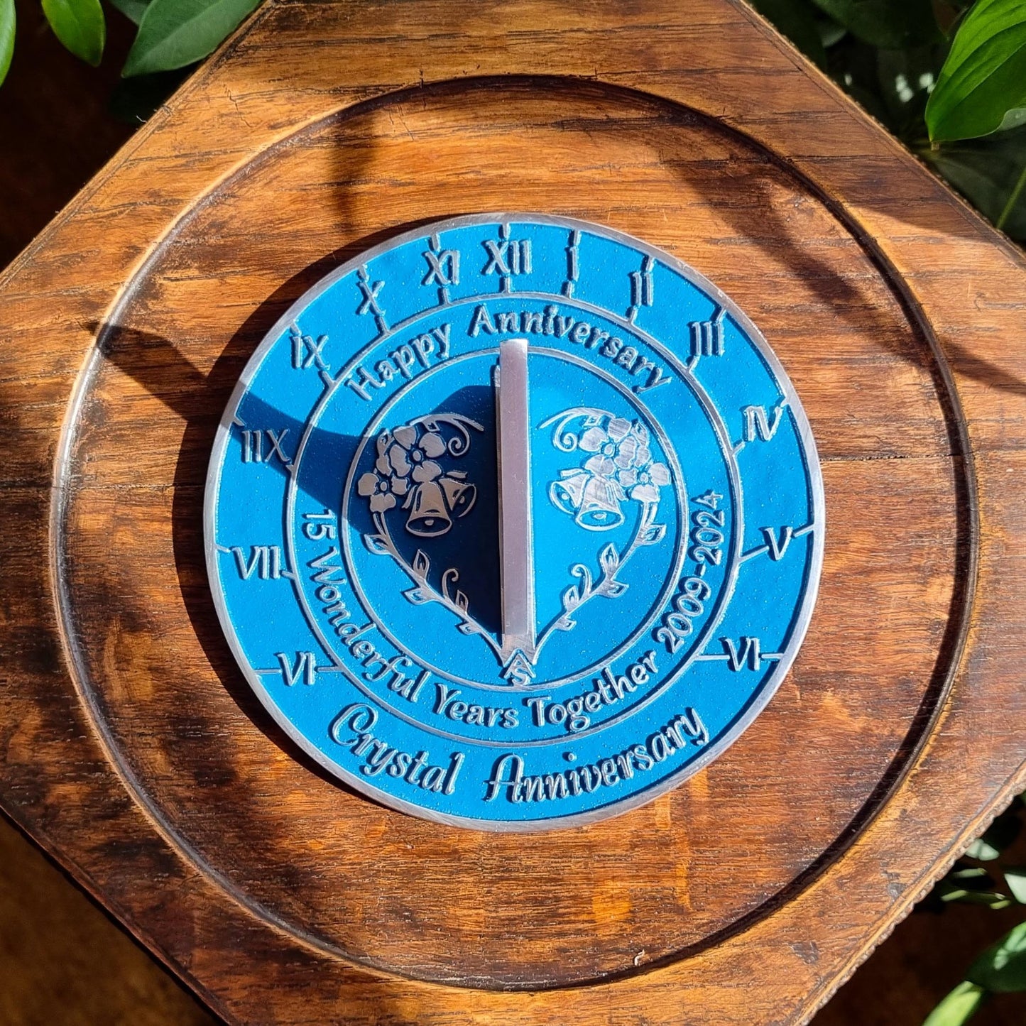 Crystal 15th Anniversary Sundial - The Metal Foundry
