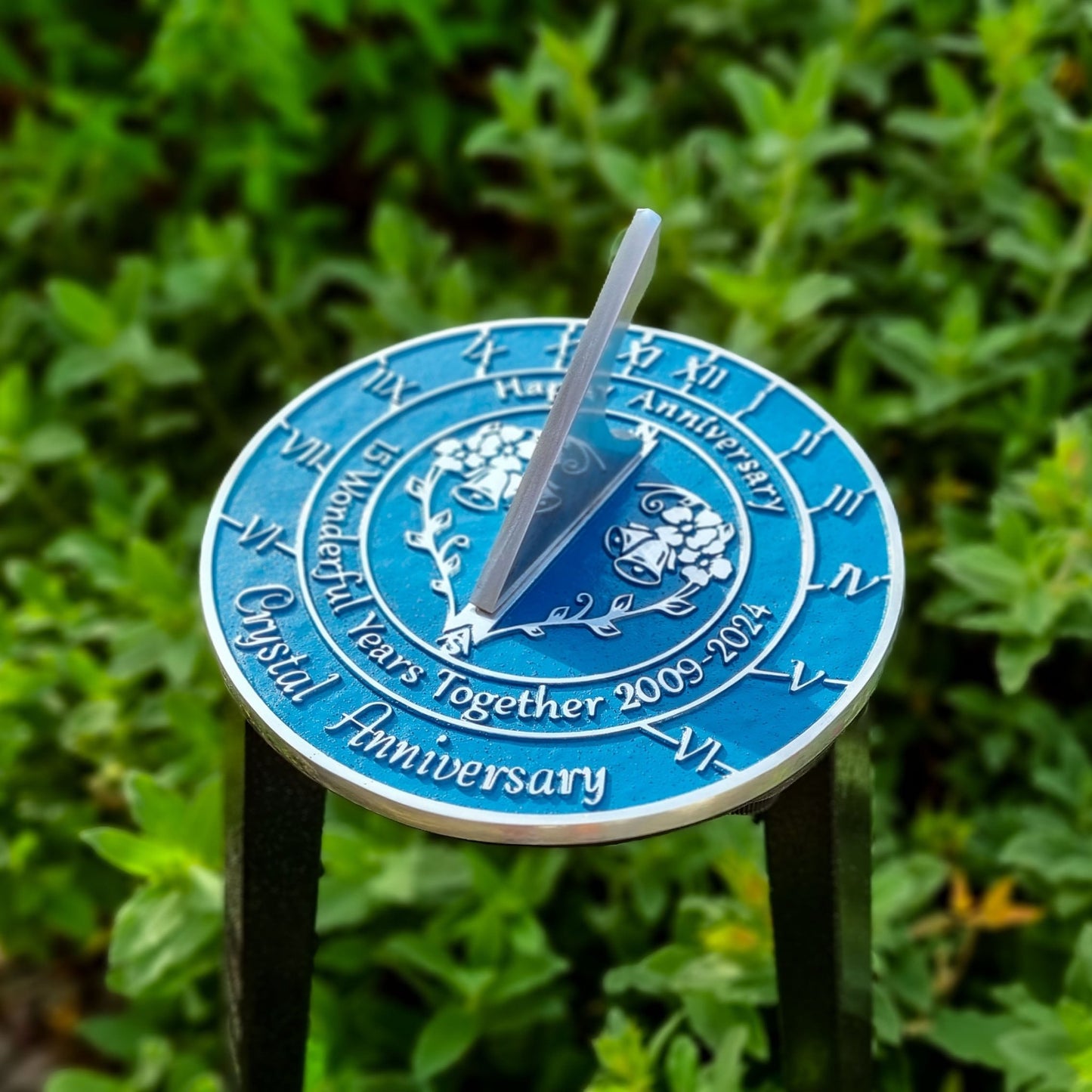 Crystal 15th Anniversary Sundial - The Metal Foundry