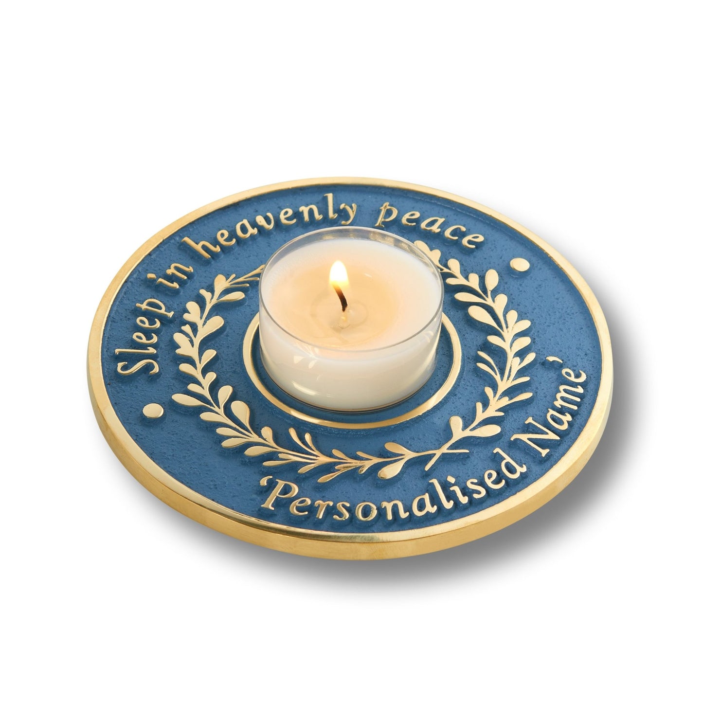 Custom "Sleep in heavenly peace" Candle Holder - The Metal Foundry