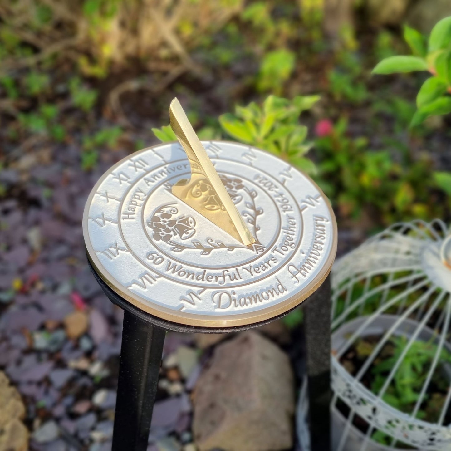 Diamond 60th Anniversary Sundial Gift - The Metal Foundry