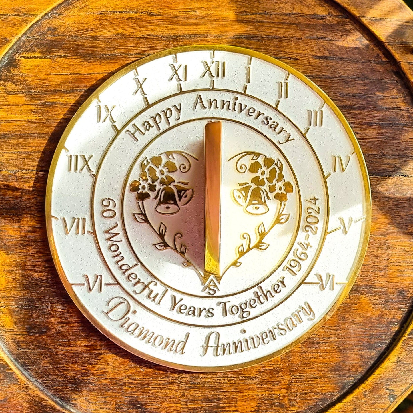 Diamond 60th Anniversary Sundial Gift - The Metal Foundry