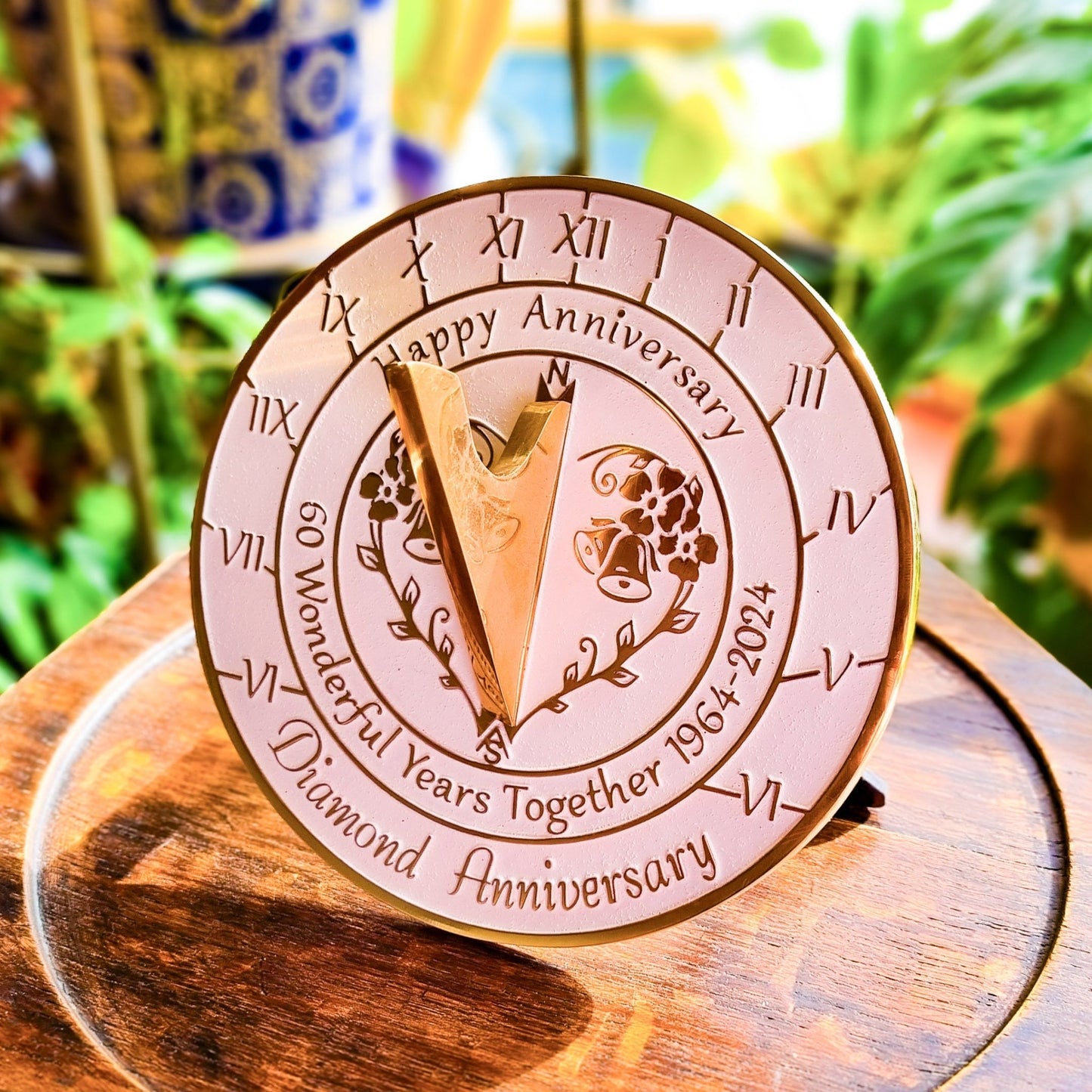 Diamond 60th Anniversary Sundial Gift - The Metal Foundry