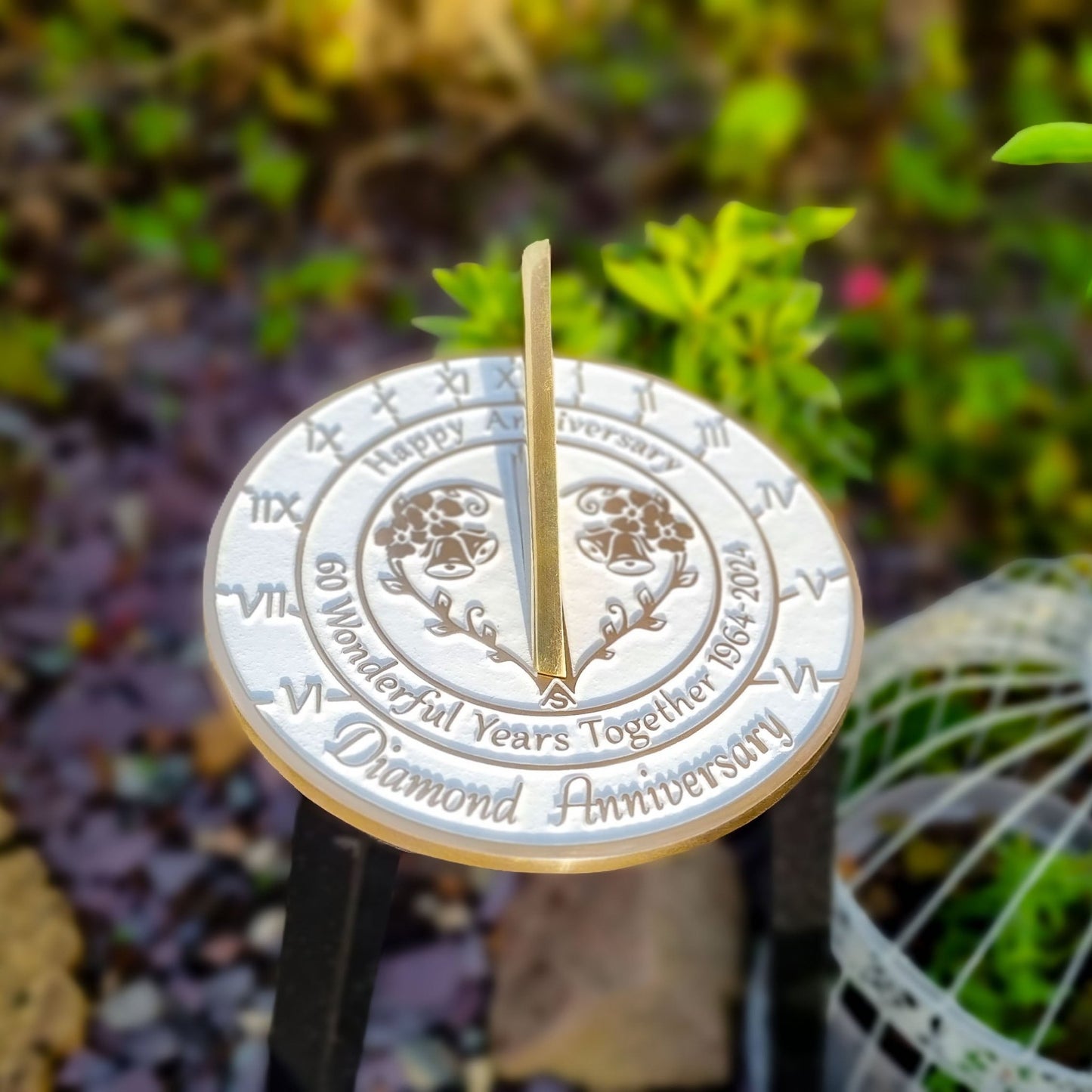 Diamond 60th Anniversary Sundial Gift - The Metal Foundry