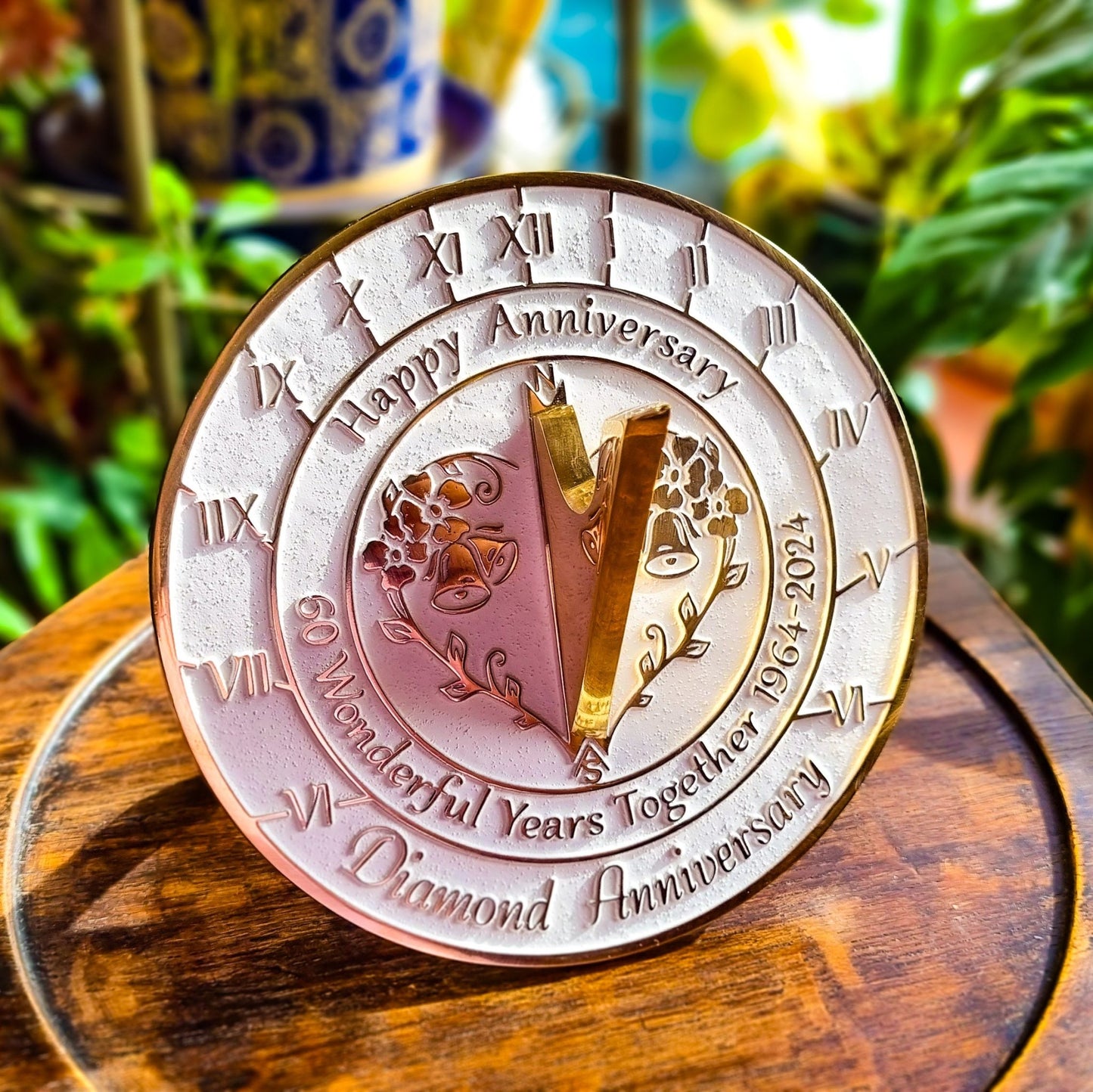 Diamond 60th Anniversary Sundial Gift - The Metal Foundry