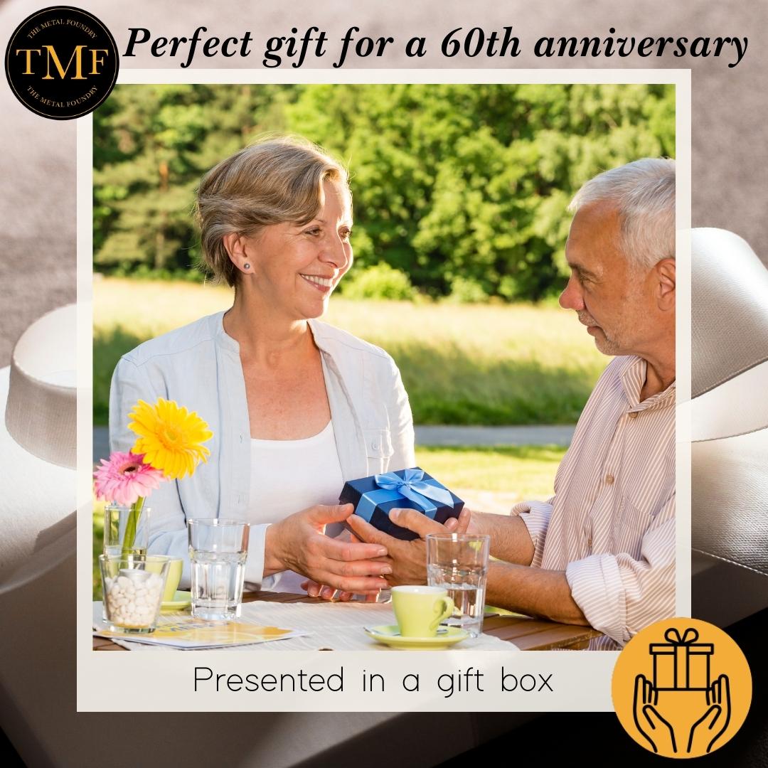 Diamond 60th Anniversary Sundial Gift - The Metal Foundry