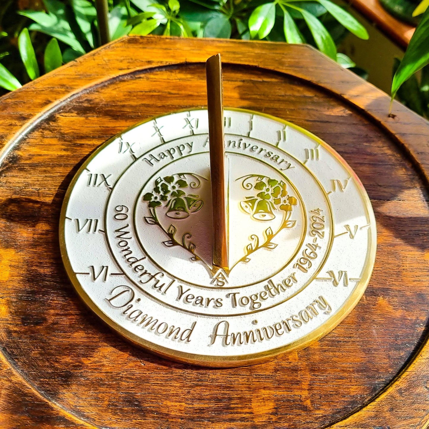 Diamond 60th Anniversary Sundial Gift - The Metal Foundry