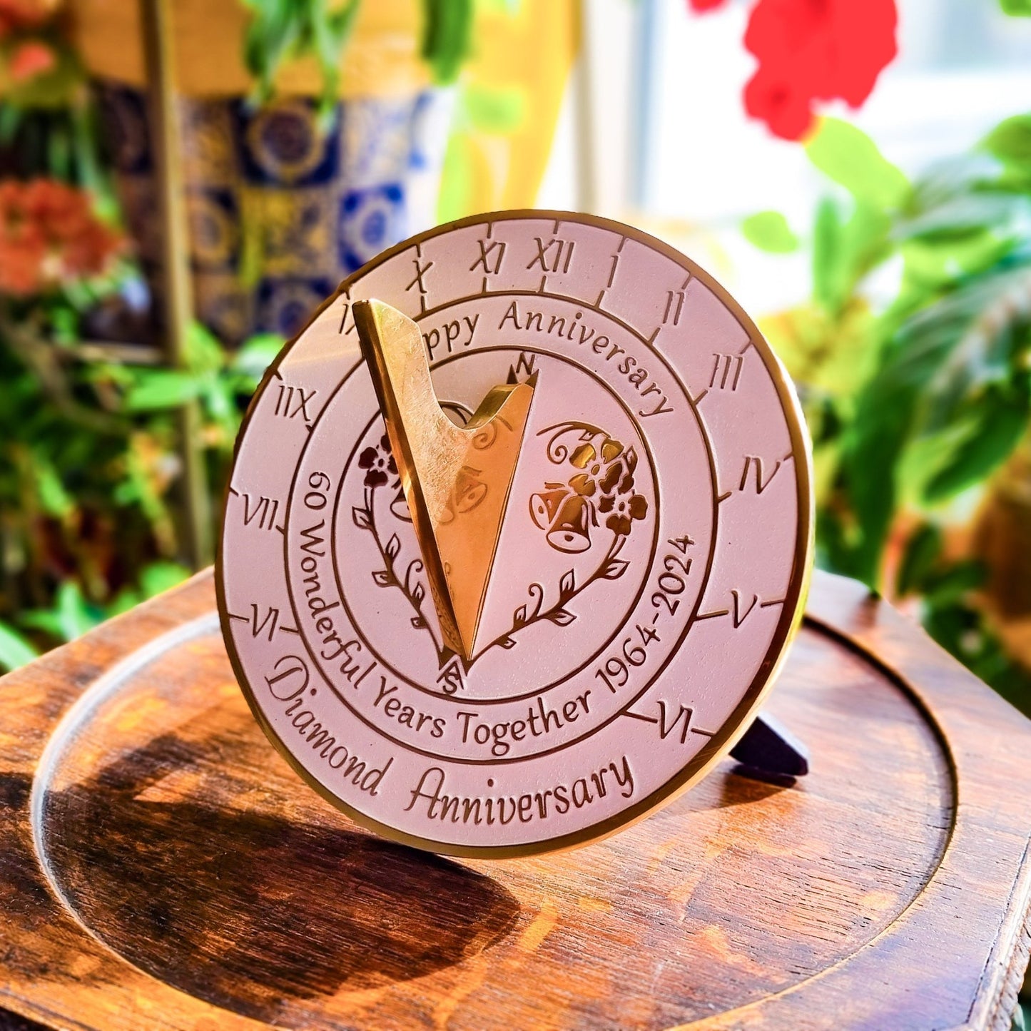 Diamond 60th Anniversary Sundial Gift - The Metal Foundry