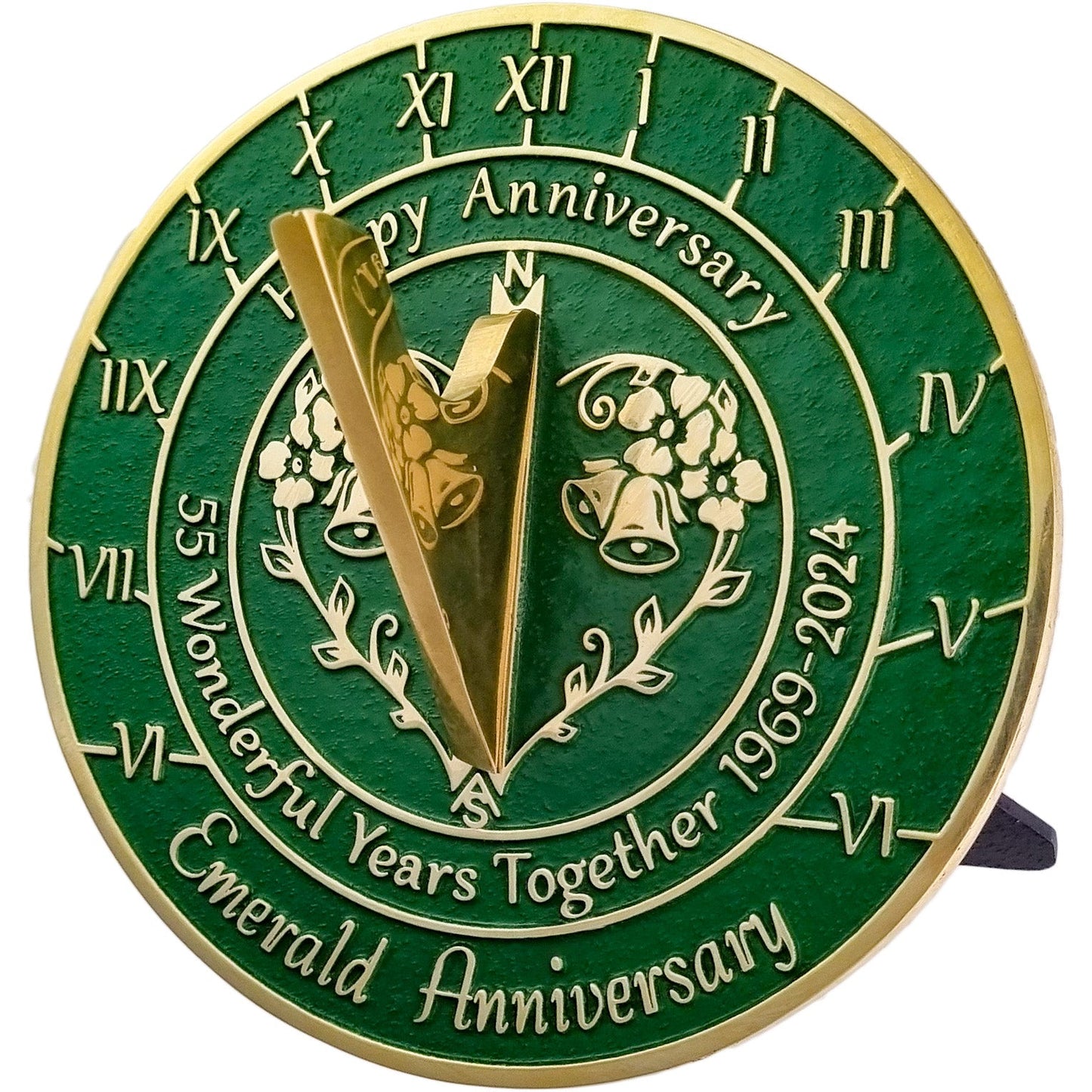 Emerald 55th Anniversary Sundial Gift - The Metal Foundry