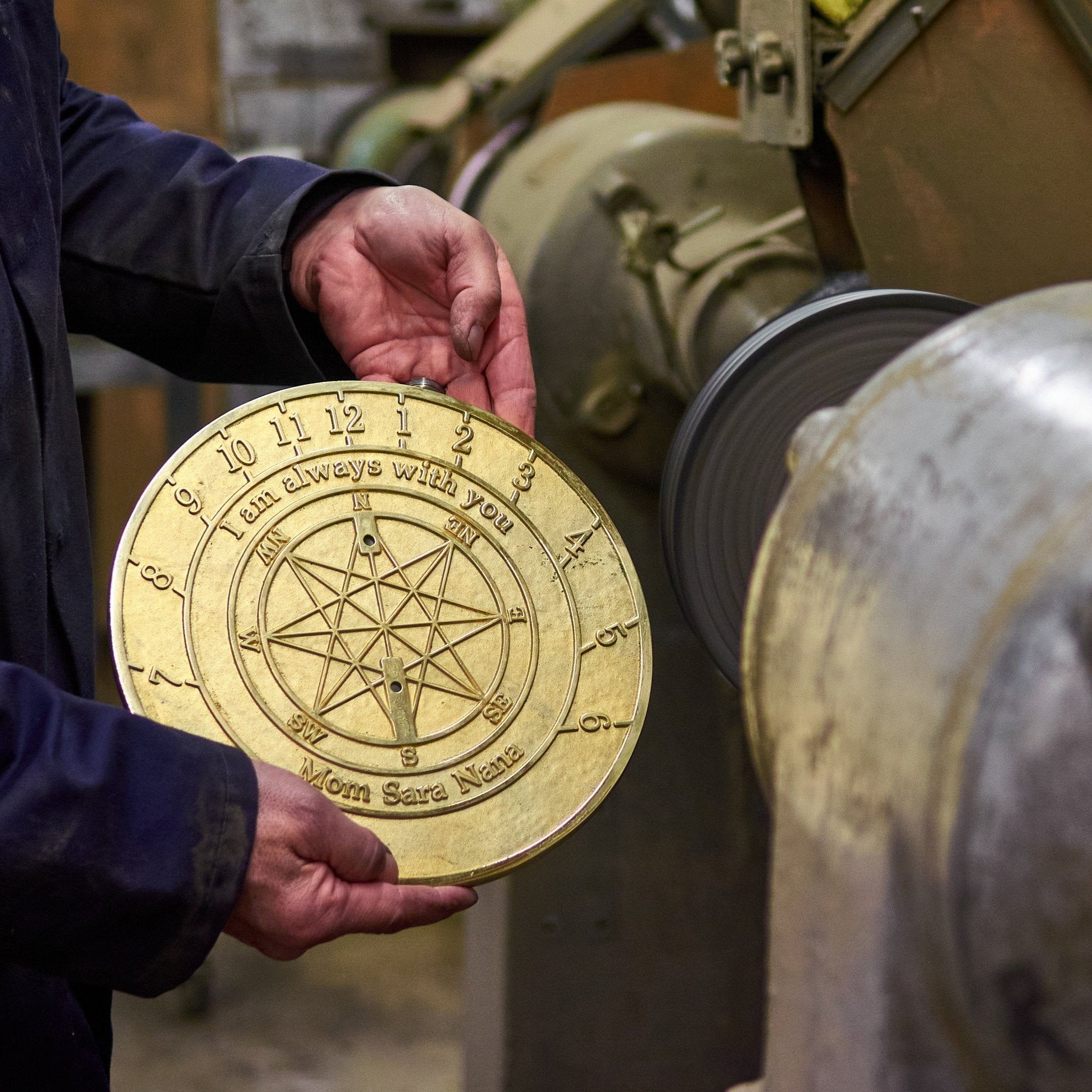 Large Custom Sundial With Star image - The Metal Foundry