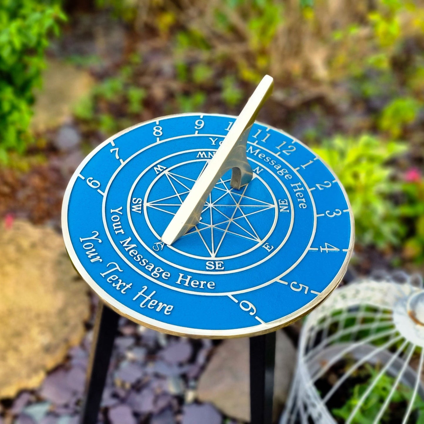 Large Custom Sundial With Star Image - The Metal Foundry
