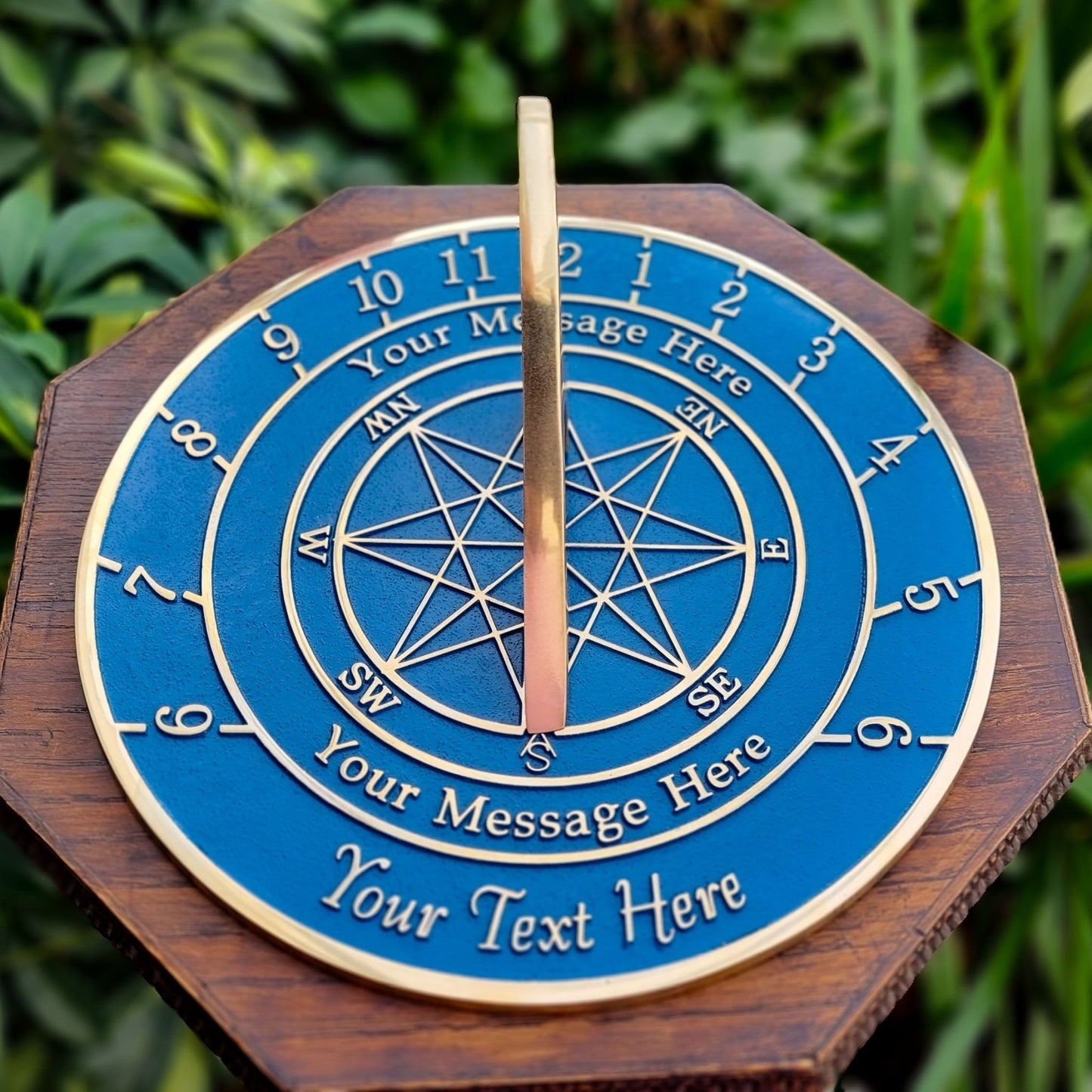 Large Custom Sundial With Star Image - The Metal Foundry