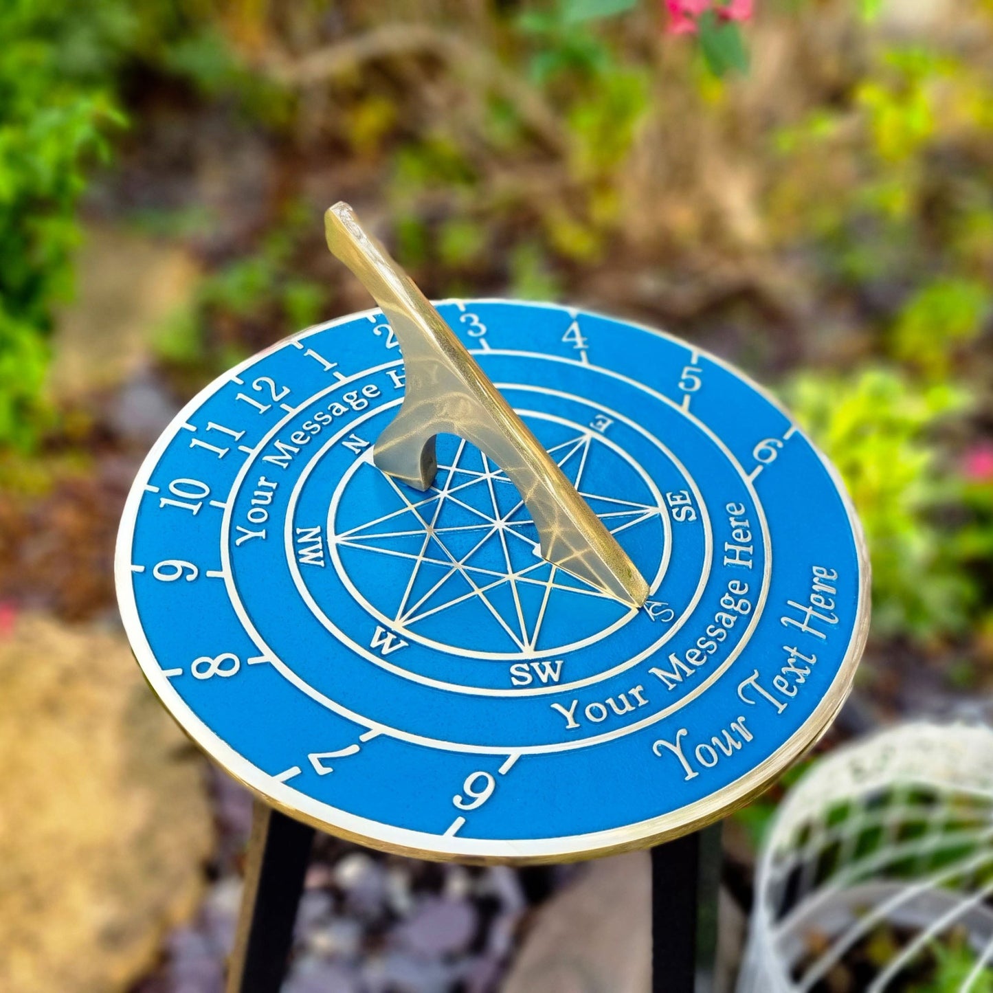 Large Custom Sundial With Star Image - The Metal Foundry