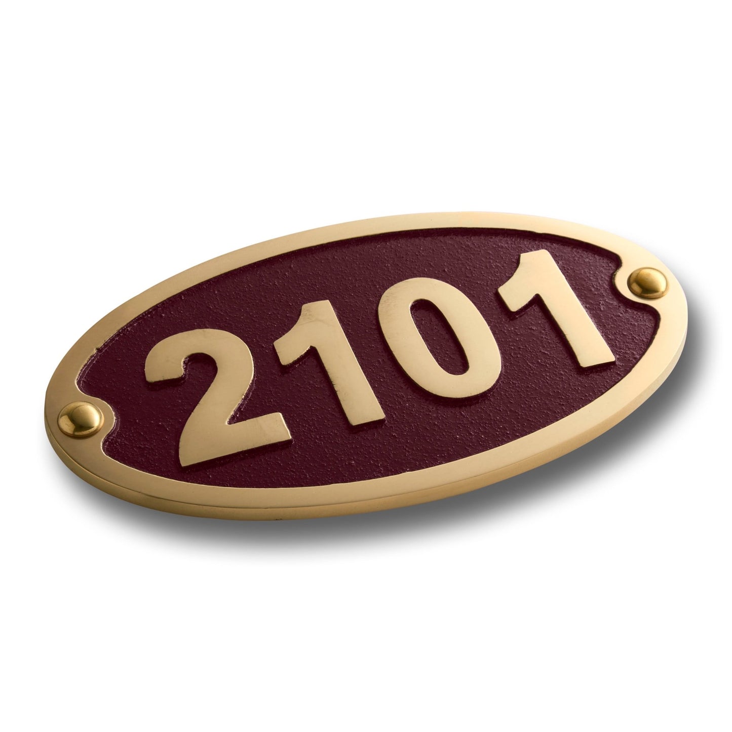 Large Oval Traditional House Number Sign - The Metal Foundry