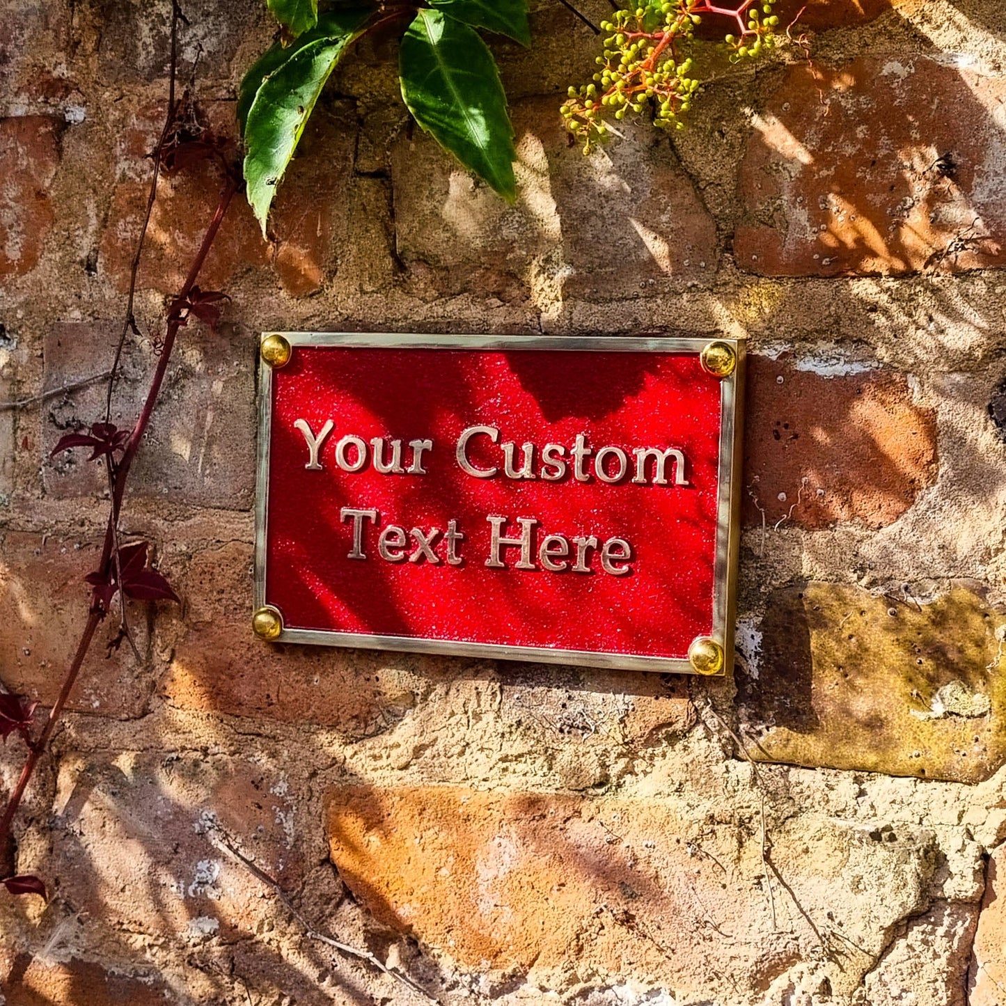 Medium Custom Plaque Rectangular Sign 7.5"x 4.5" - The Metal Foundry