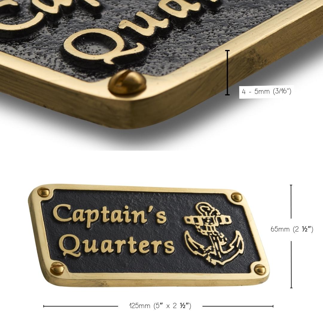 Nautical 'Captain’s Quarters' Sign - The Metal Foundry