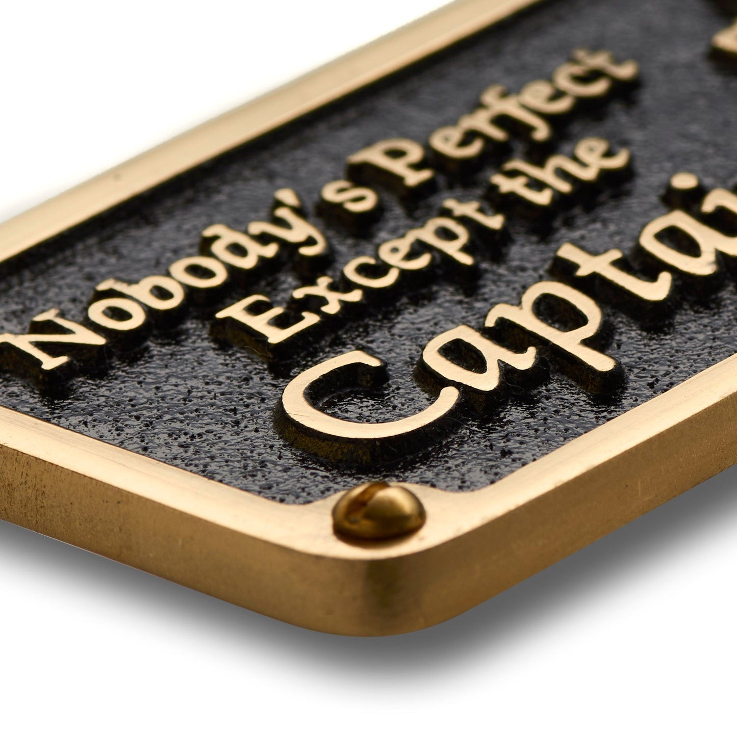 Nautical 'Nobody’s Perfect' Sign - The Metal Foundry