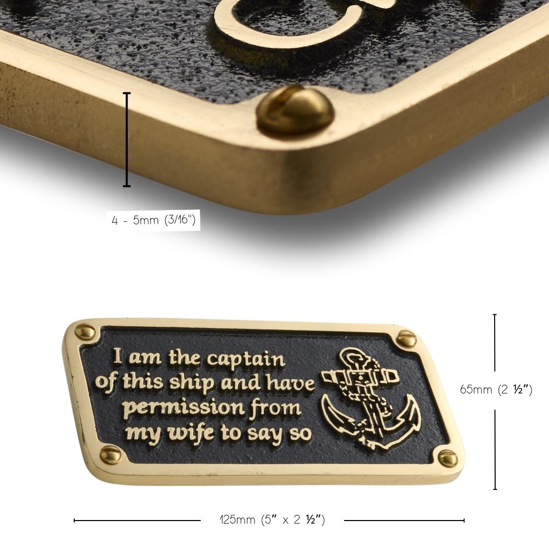 Nautical 'Wife’s Permission' Sign - The Metal Foundry