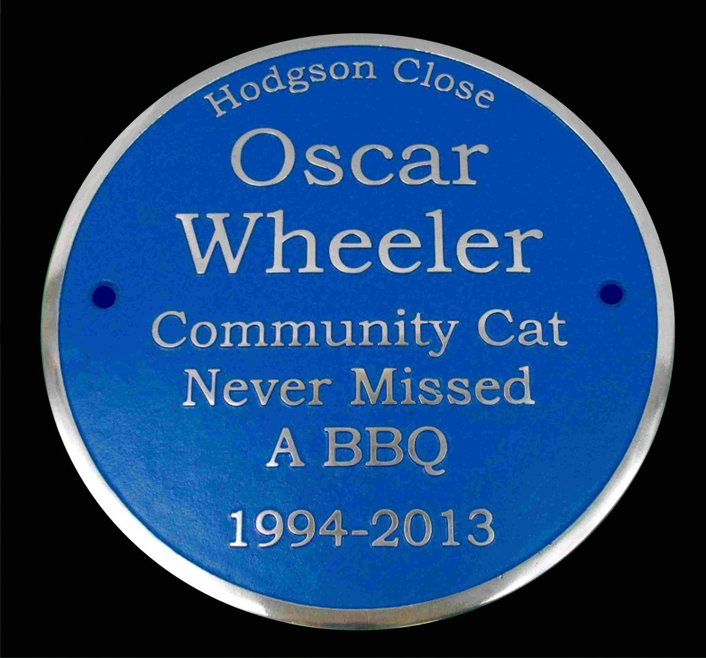 Personalised Blue Plaque 300mm (12") - The Metal Foundry