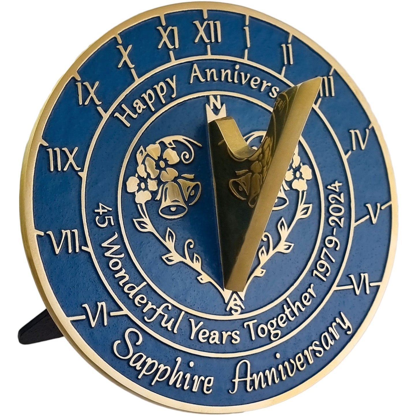Sapphire 45th Anniversary Sundial Gift - The Metal Foundry