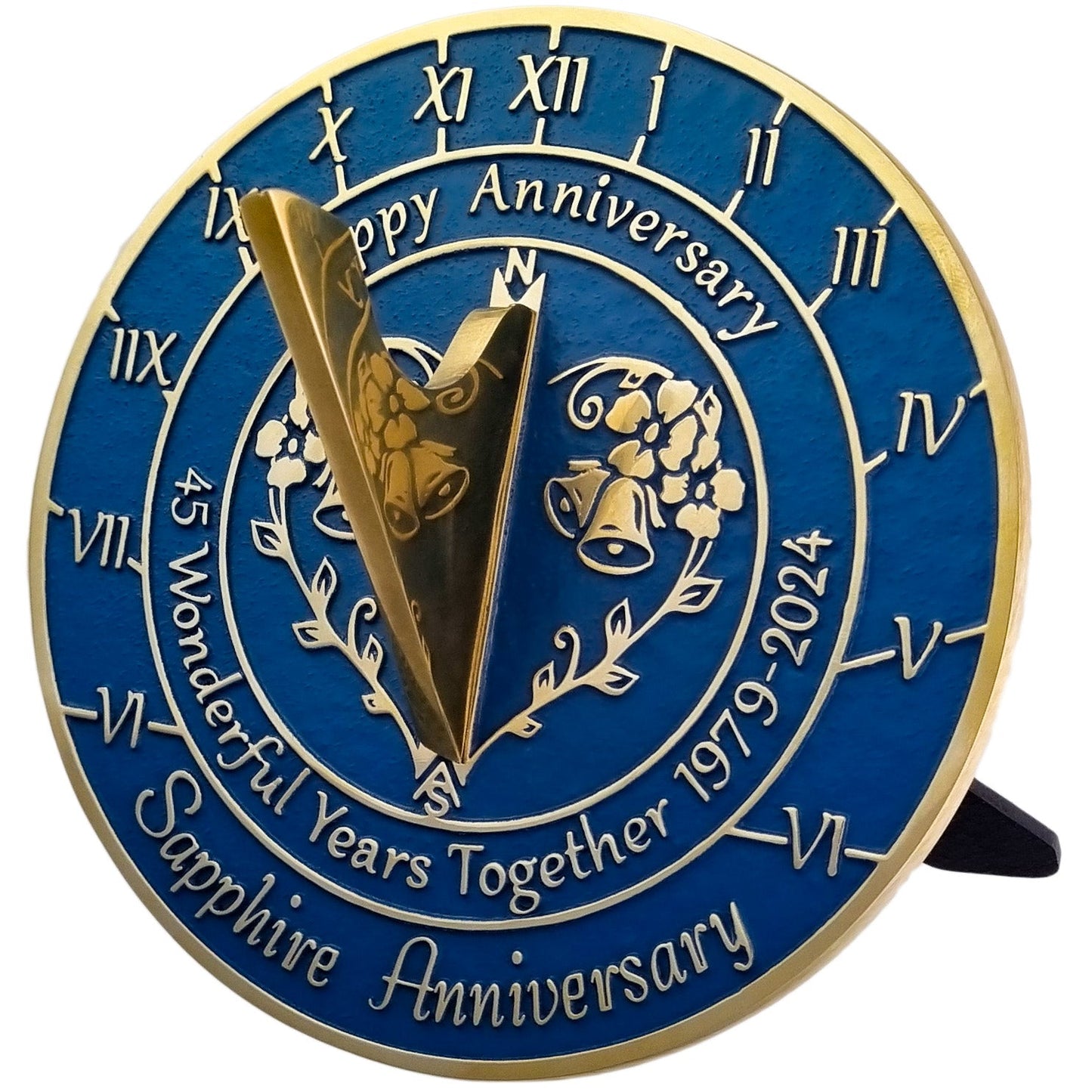 Sapphire 45th Anniversary Sundial Gift - The Metal Foundry