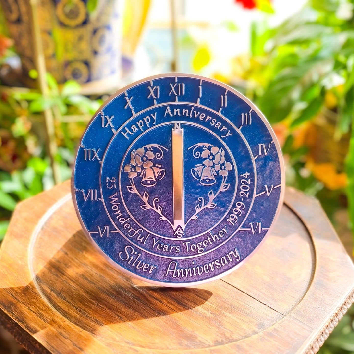 Silver 25th Anniversary Sundial Gift - The Metal Foundry