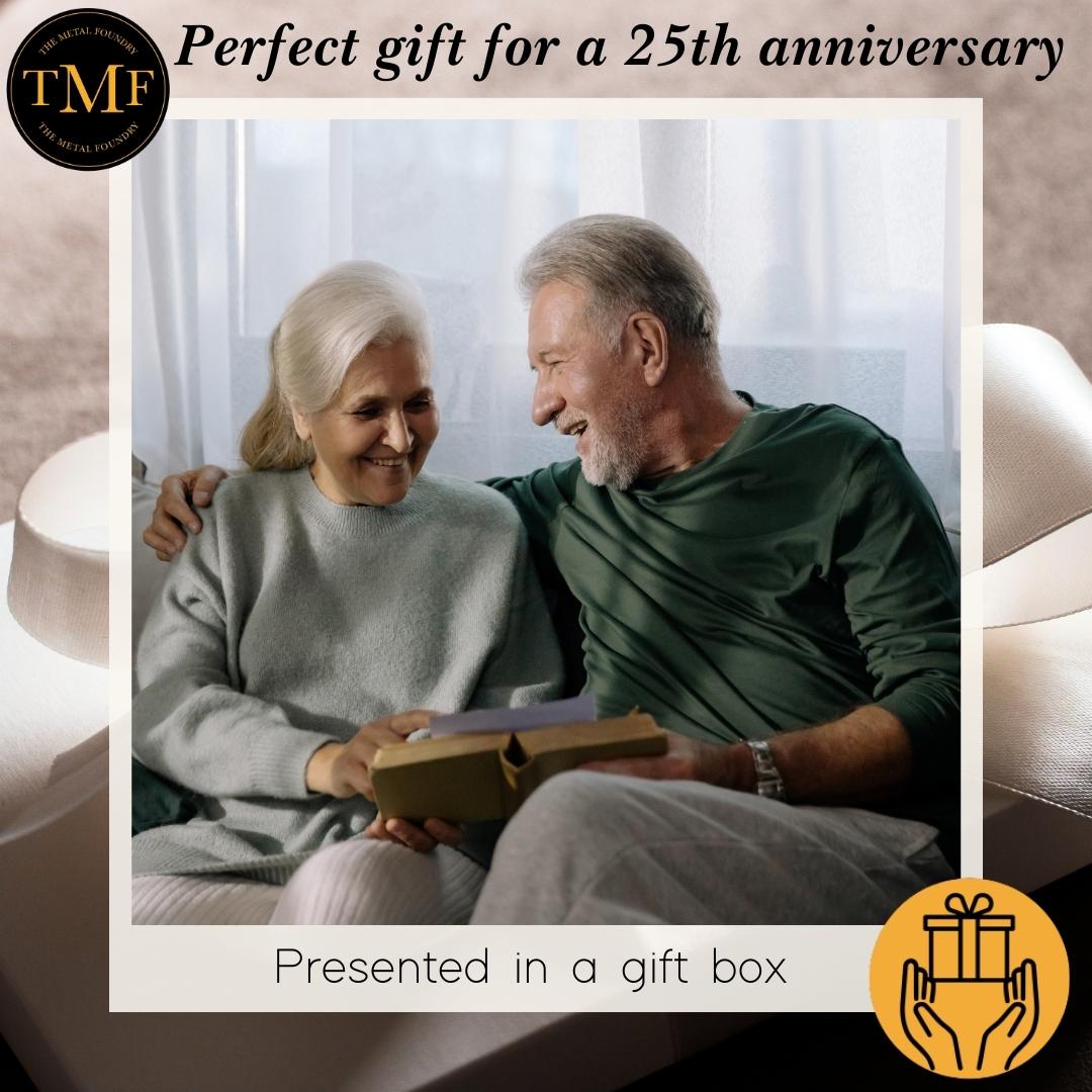 Silver 25th Anniversary Sundial Gift - The Metal Foundry