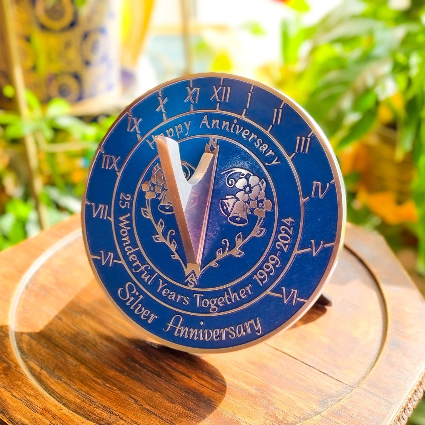 Silver 25th Anniversary Sundial Gift - The Metal Foundry