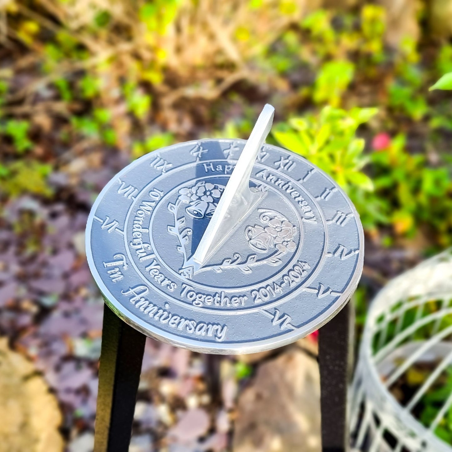 Tin 10th Anniversary Sundial Gift - The Metal Foundry
